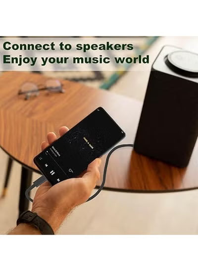 CEL-7790 Lightning to Male AUX Cable Black for iPhone