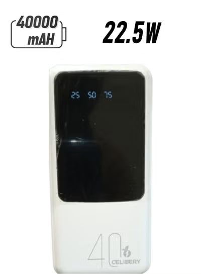 باور بانك 40000 (PD 22.5W + 4 USB) مع شاشة cel-210