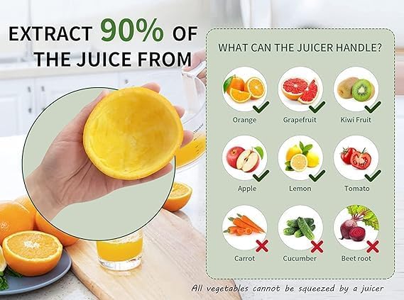 Electric Citrus Juicer, Hands-Free Portable USB Charging Powerful Electric Juicer