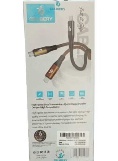 CEL-002 Ultra-Fast USB to Type-C Data Charging Cable Black