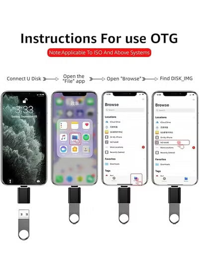 Lightning Male to USB3.0 Female Adapter OTG Cable Portable USB Camera Adapter OTG Data Sync Cable Card Reader/Flash Drive/Mouse/MIDI Keyboard