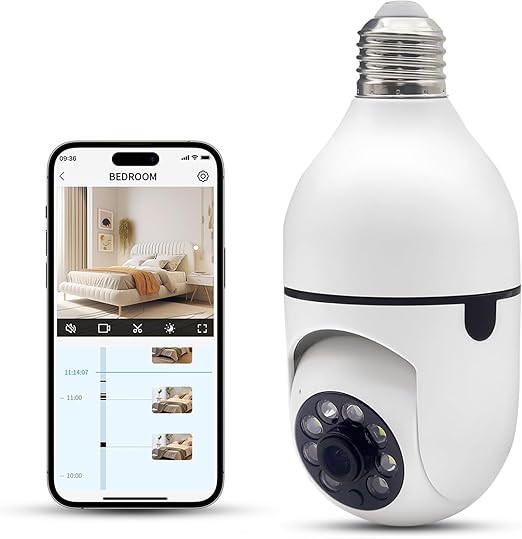 Light Bulb Security Camera Wifi Light Bulb  Wireless Security Camera
