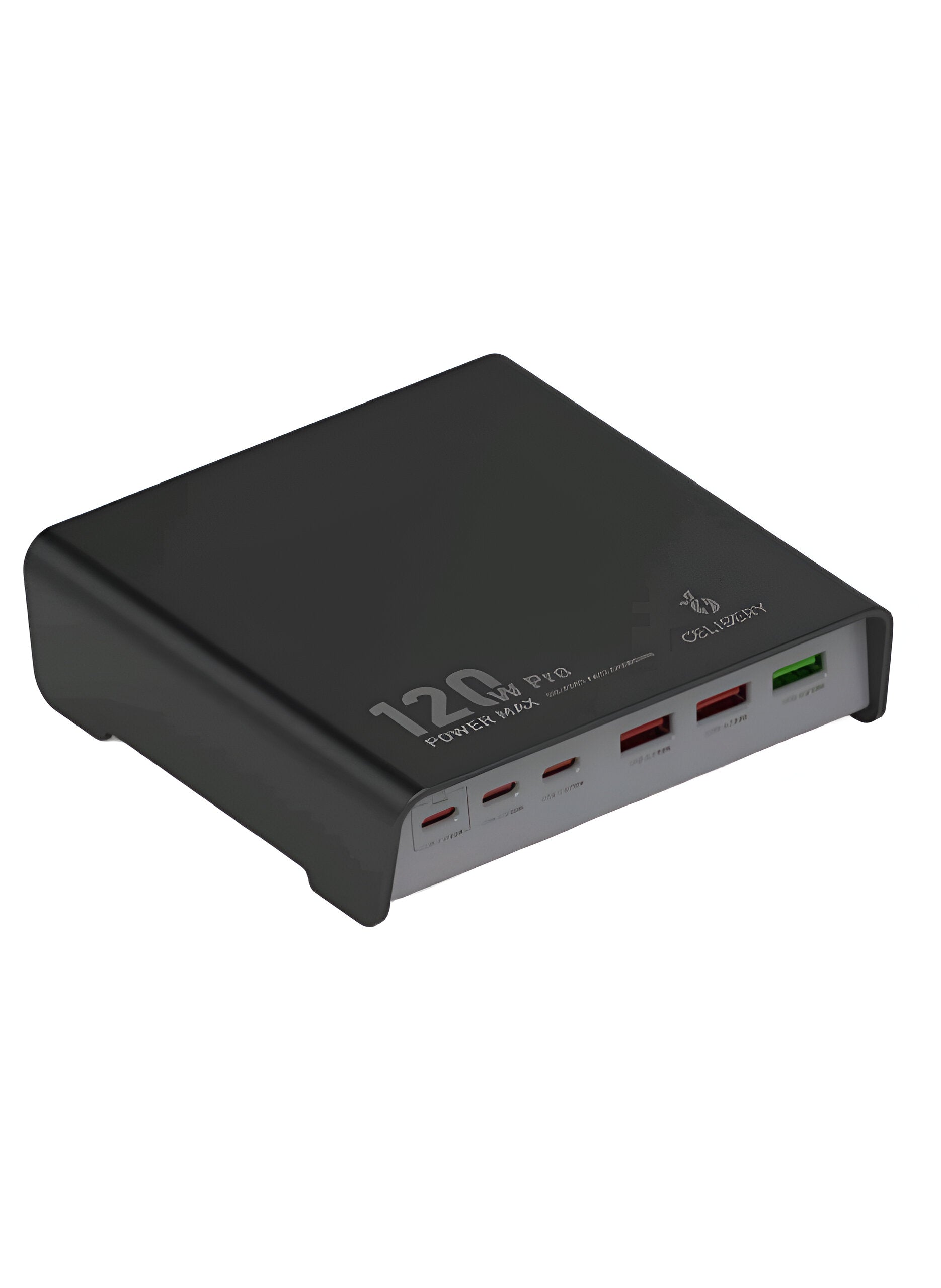 شاحن مكتبي فائق السرعة بقدرة 120 واط – 6 منافذ شحن ذكي PD & USB لأجهزة اللابتوب والهواتف والأجهزة اللوحية