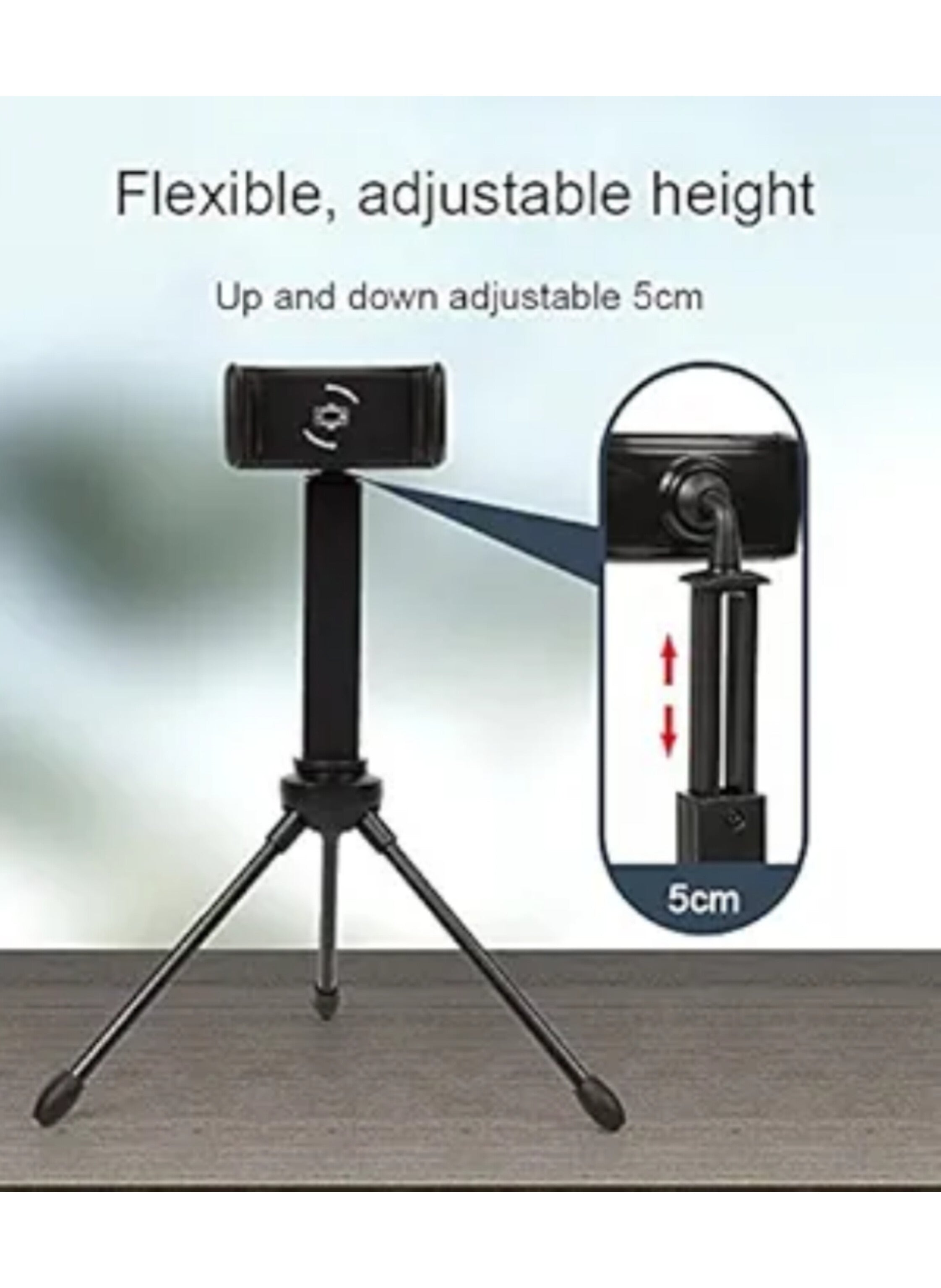 حامل ثلاثي القوائم صغير مرن ومحمول مع رأس دوار 360 درجة للتصوير الاحترافي Portable Flexible Mini Tripod with 360-Degree Rotating  Head for Professional Photography