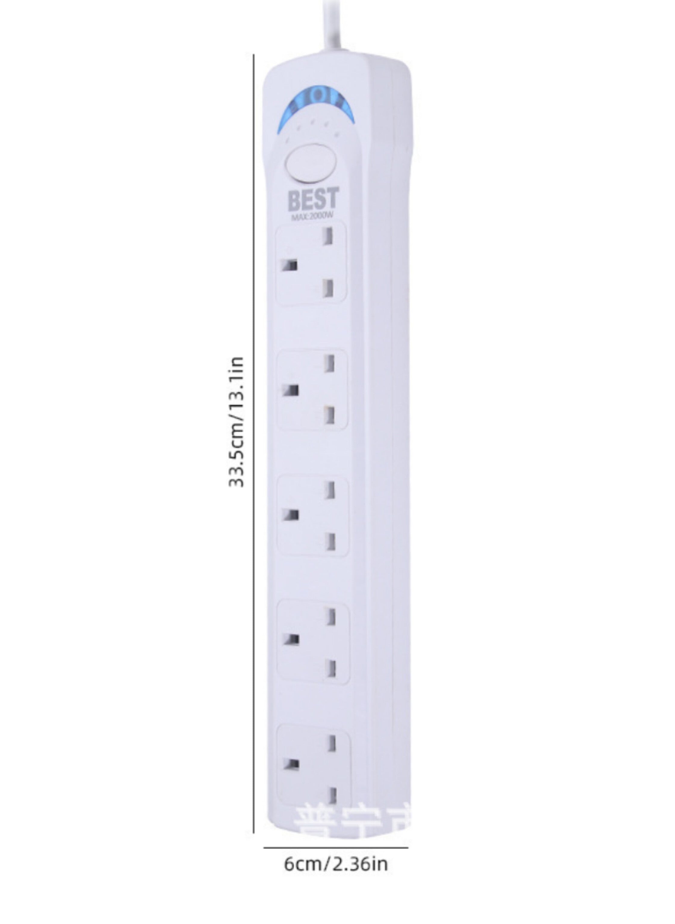 توصيلة كهرباء 5مخارج 5متر 5-outlet 5-meter power strip