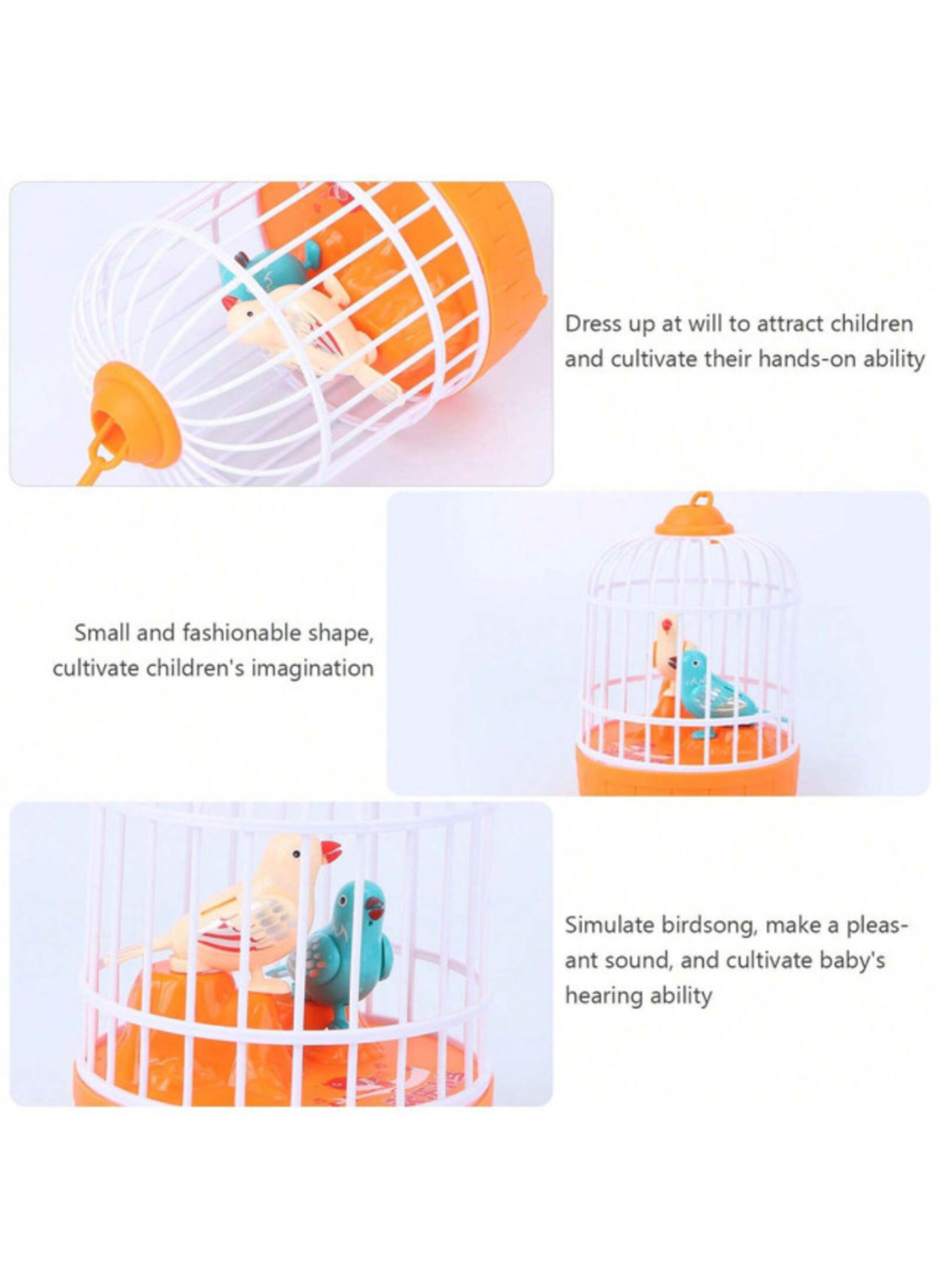 لعبة قفص الطيور التعليمية التفاعلية لتعلم اللسان مع خاصية ترديد الأصوات Interactive Talking Birdcage Toy for Language Development with Voice Mimicry