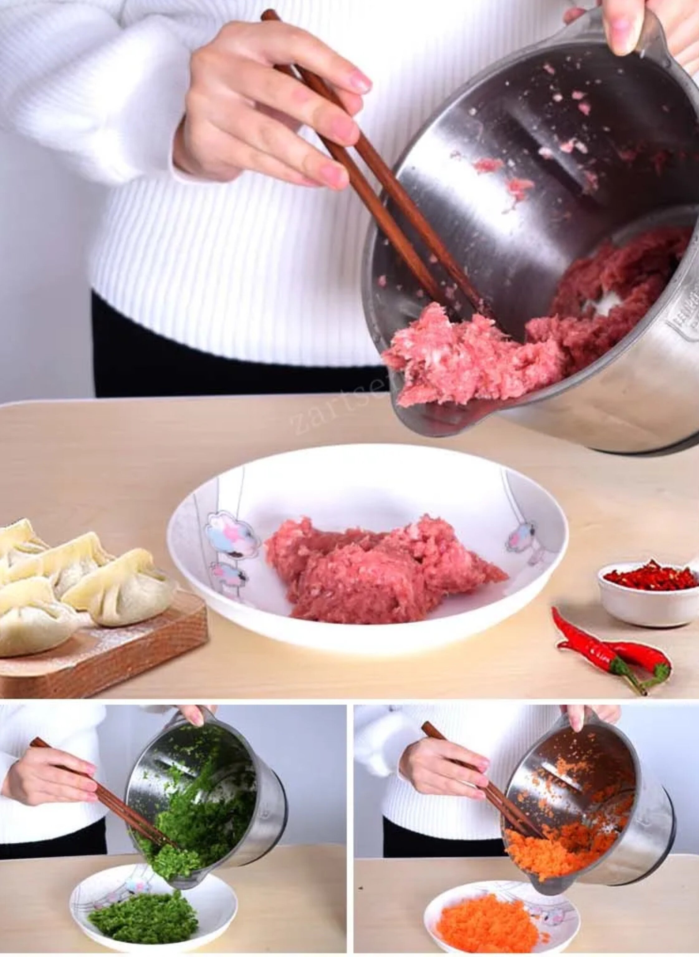 Package: Smart Thermos 2L with Temperature Display, Professional  Meat Grinder 5L Stainless Steel, and Mini Fan.بكج ترمس ذكي 2 لتر بشاشة عرض الحرارة، ومفرمة لحم كهربائية من الستانلس ستيل بسعة 5 لتر، ومروحة يد صغيرة .