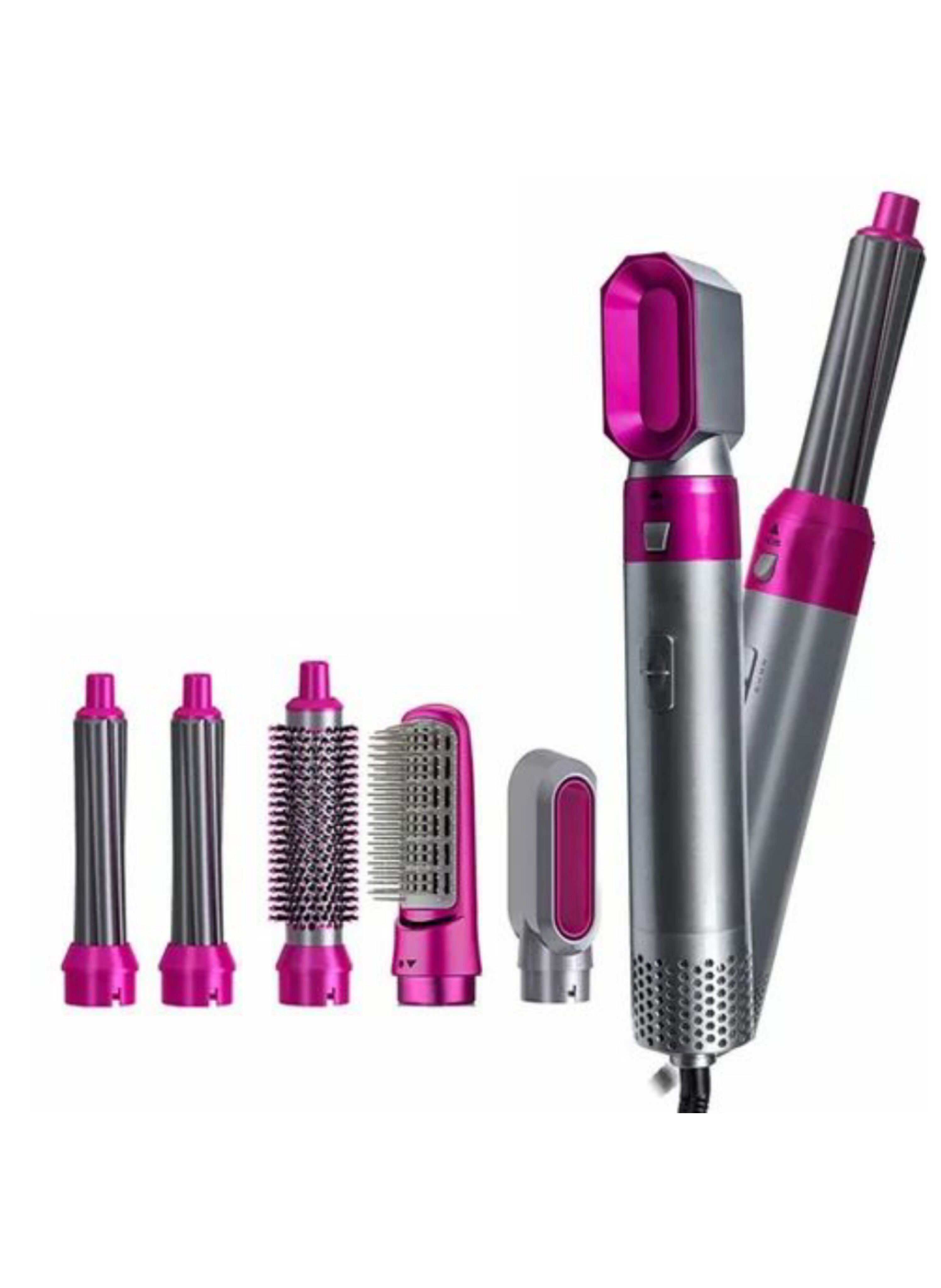 مجموعة تصفيف الشعر الاحترافية 5 في 1: أداة واحدة لجميع احتياجات تصفيفك *Professional 5-in-1 Hair Styling Set: One Tool for All Your Styling Needs*