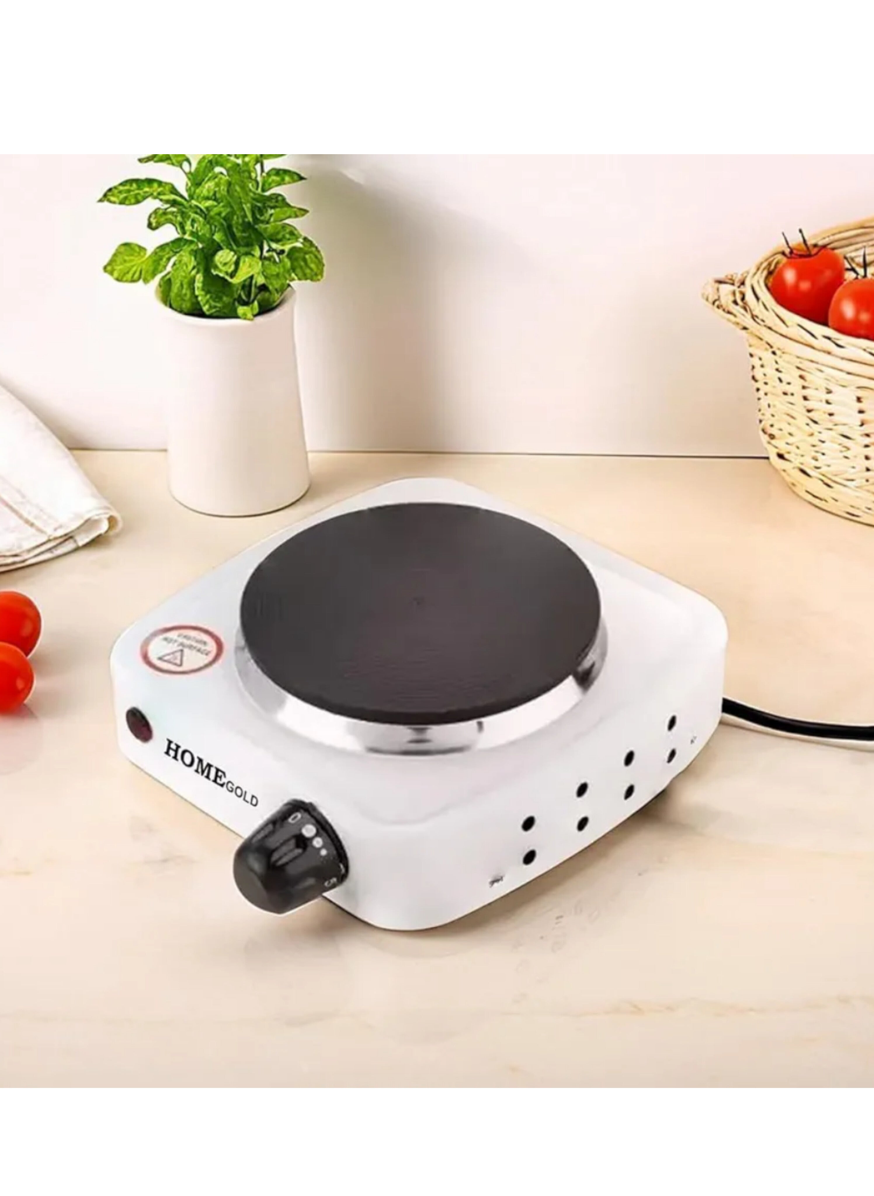 سخان قهوة وطعام كهربائي محمول - موقد سيراميك صغير آمن للرحلات والمكتب Portable Electric Coffee & Food Warmer - Small Ceramic Hot Plate Safe for Travel & Office