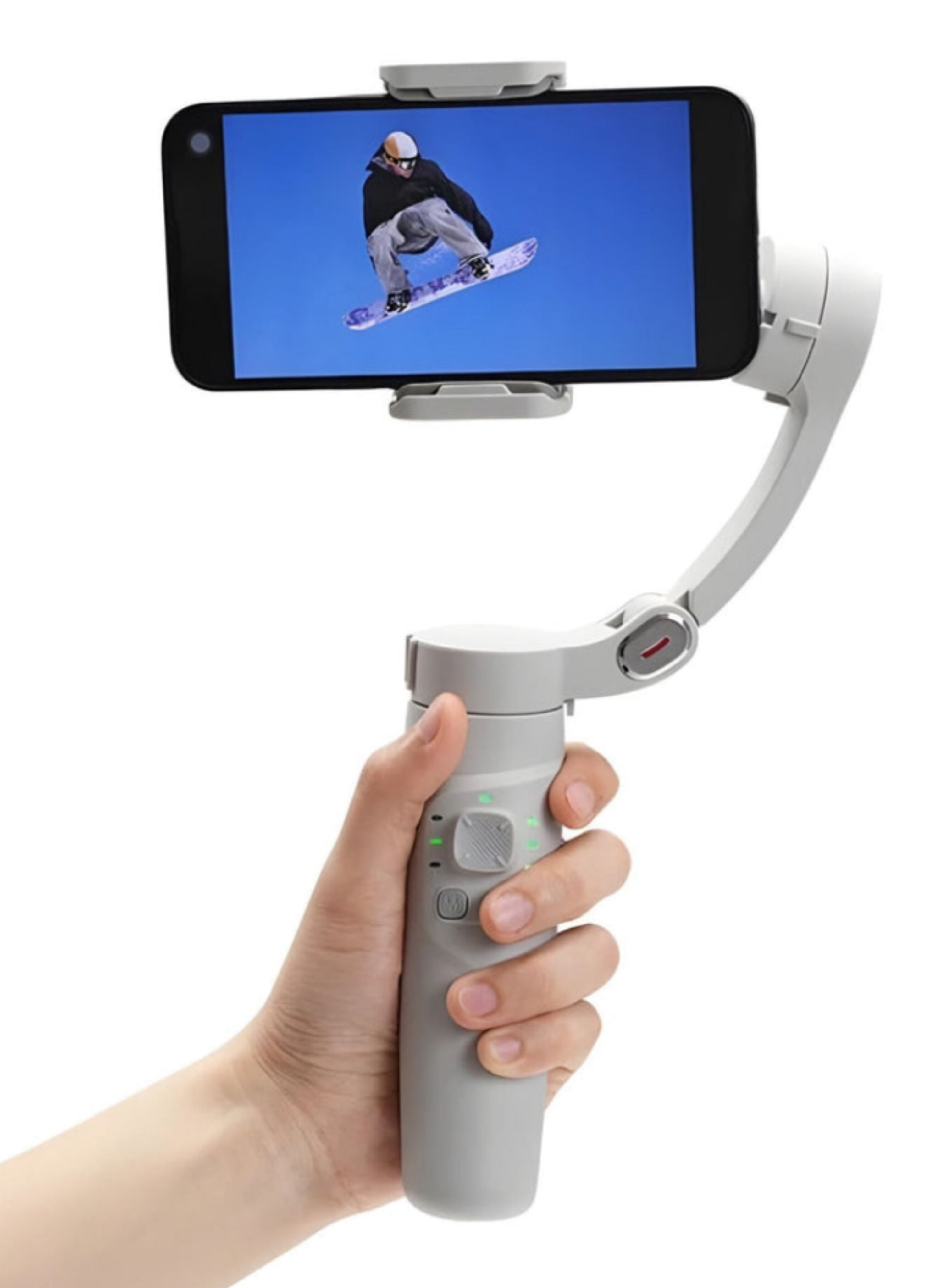 مثبت جوال احترافي محمول بتقنية متقدمة ضد الاهتزاز، تصميم قابل للطي، ويدعم التتبع الذكيProfessional Portable Smartphone Stabilizer with Advanced Anti-Shake Technology, Foldable Design, and Smart Tracking