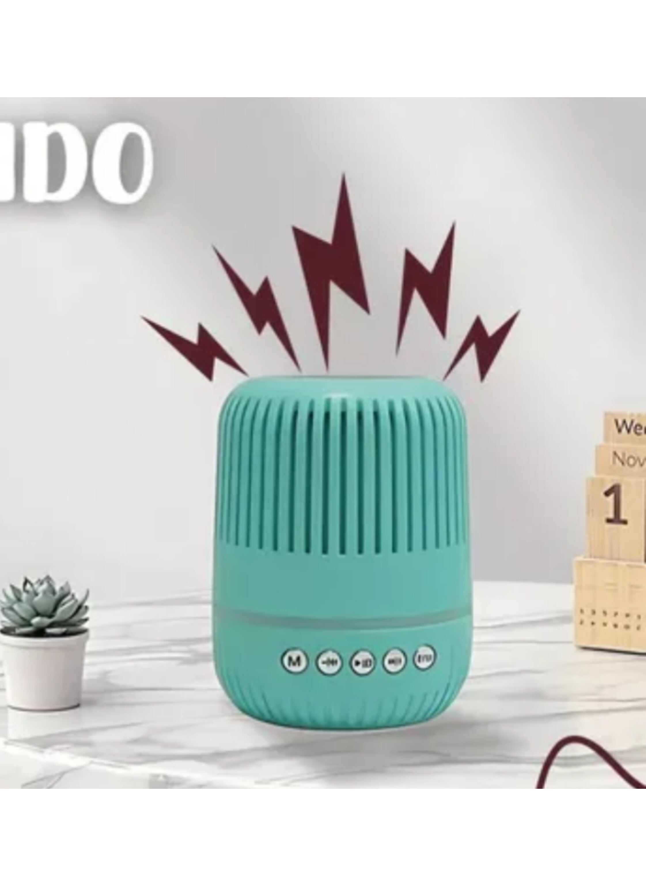 مكبر صوت بلوتوث M4 ميني محمول – إضاءة RGB، صوت جهير عميق، تشغيل USB وAUX، تصميم أنيق للمكتب أو المنزل لون اخضر  M4 Mini Bluetooth Speaker – Portable Wireless Speaker with RGB Lights, Deep Bass Woofer, USB/AUX Support,  green