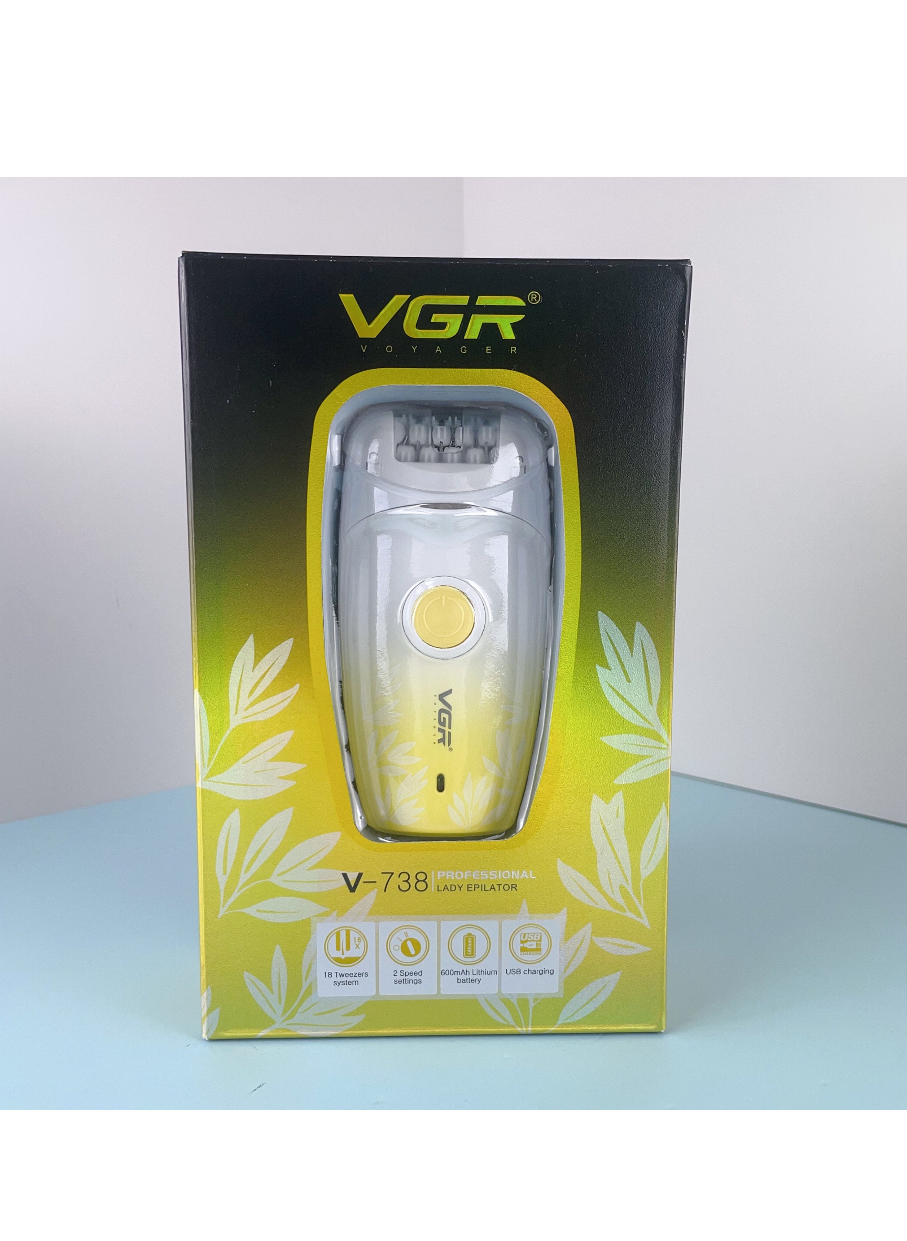 مزيل شعر كهربائي احترافي للنساء قابل لإعادة الشحن - آلة نزع الشعر الجسم بالكامل للاستخدام الجاف/الرطب مع شاحن USB Professional Rechargeable Electric Hair Remover for Women - Full Body Epilator Machine for Wet/Dry Use with USB Charger