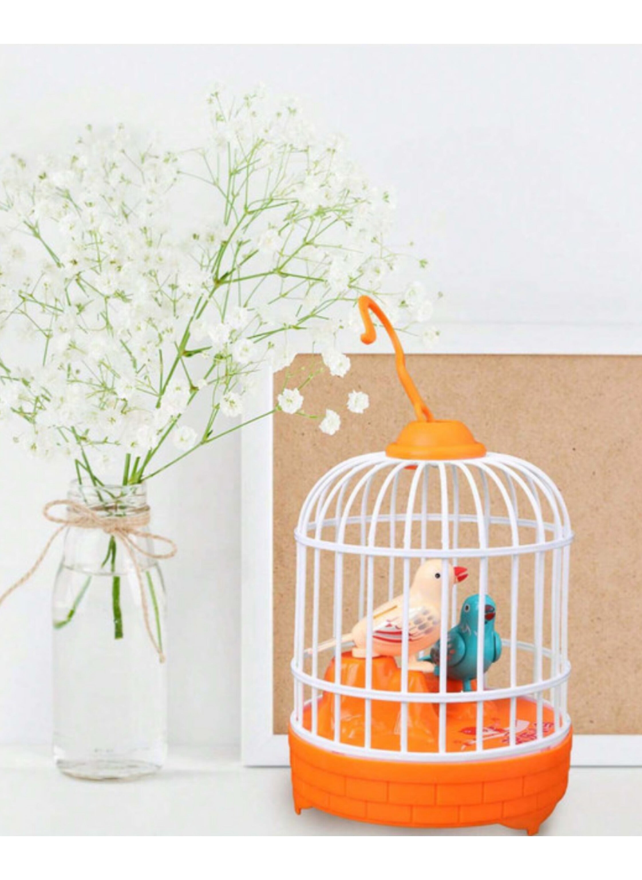لعبة قفص الطيور التعليمية التفاعلية لتعلم اللسان مع خاصية ترديد الأصوات Interactive Talking Birdcage Toy for Language Development with Voice Mimicry