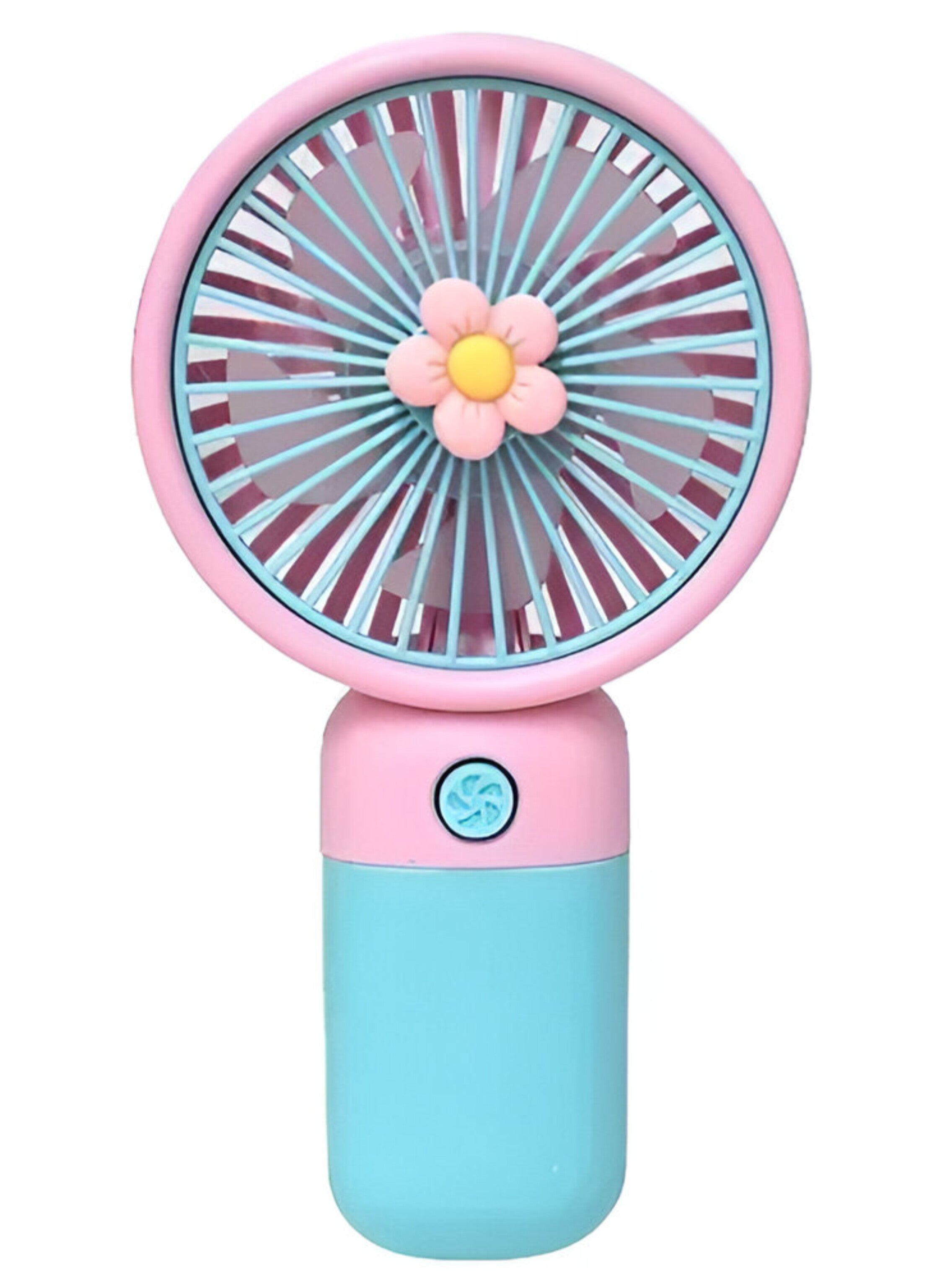 Mini Portable USB Rechargeable Handheld Fan - Instant Cooling for Home, Office, Travel, & Outdoor Activities (Blue Color)مروحة يد صغيرة محمولة قابلة للشحن USB - تبريد فوري للمنزل، المكتب، السفر، والأنشطة الخارجية (لون أزرق)