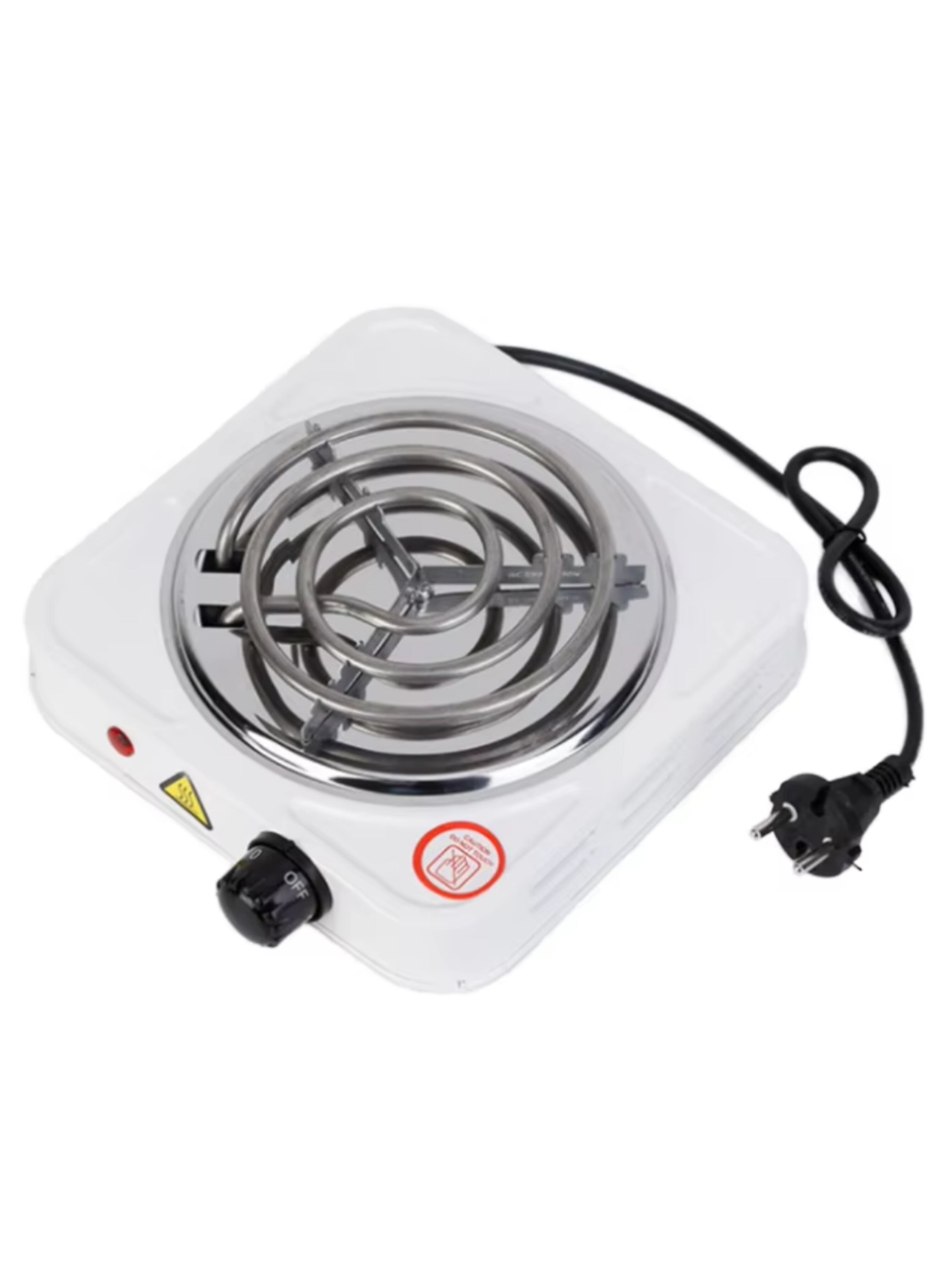 موقد كهربائي محمول بملف واحد - سخان قهوة وشاي ومطبخ صغير بإعدادات حرارة قابلة للتعديل Portable Single Coil Electric Hot Plate - Adjustable Heat Setting Coffee, Tea, and Small Kitchen Burner