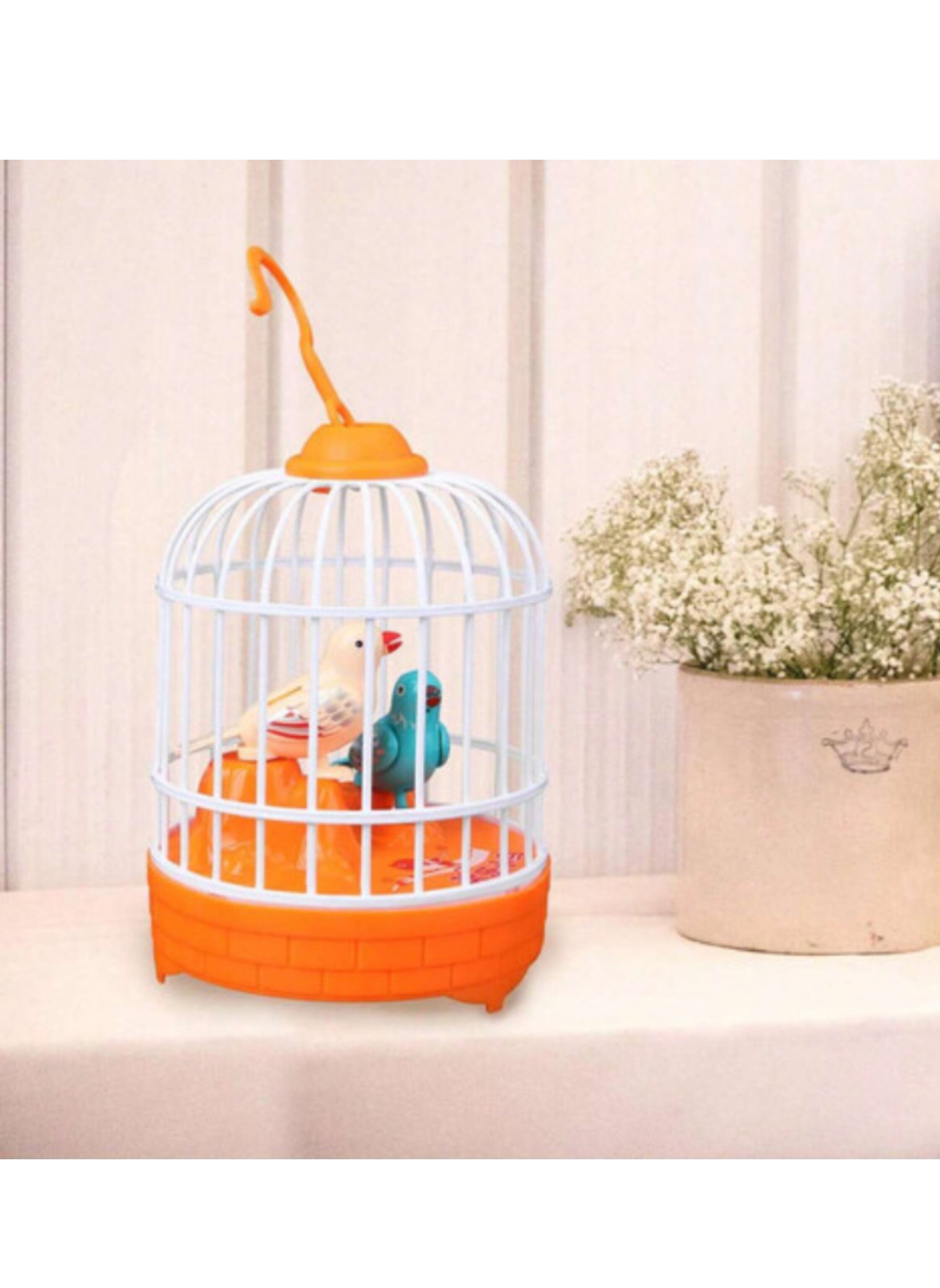 لعبة قفص الطيور التعليمية التفاعلية لتعلم اللسان مع خاصية ترديد الأصوات Interactive Talking Birdcage Toy for Language Development with Voice Mimicry