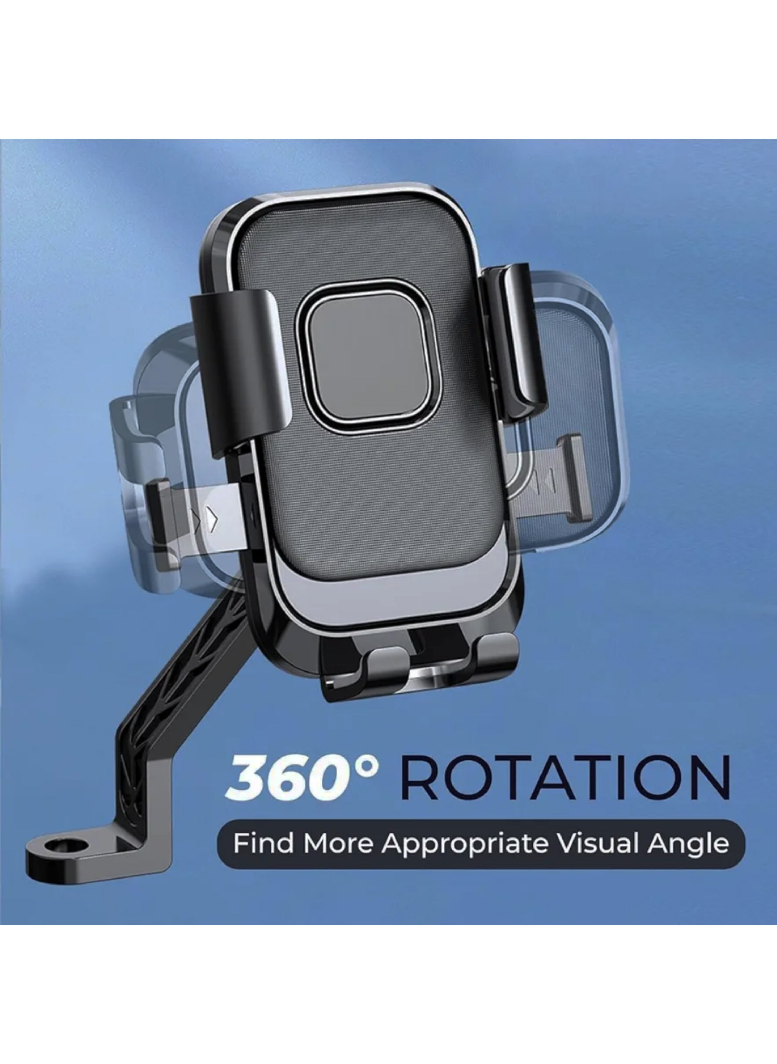 Versatile Mount for Bicycles, Motorcycles & Scooters (4-6 Inch Screens)حامل جوال للدراجات بقفل بضغطة زر - أمان فائق وثبات عالي (شاشات 4-6 بوصة)