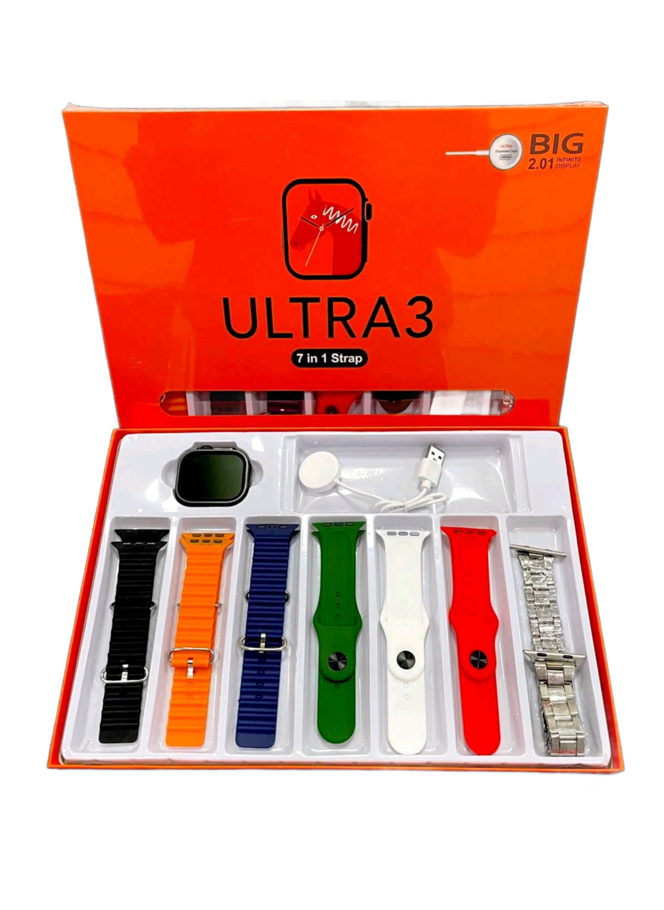ساعة ذكية أنيقة للرجال والنساء وشحن لاسلكي و7 أساور قابلة للتبديل Elegant Smart Watch for Men & Women , Wireless Charging & 7 Interchangeable Straps