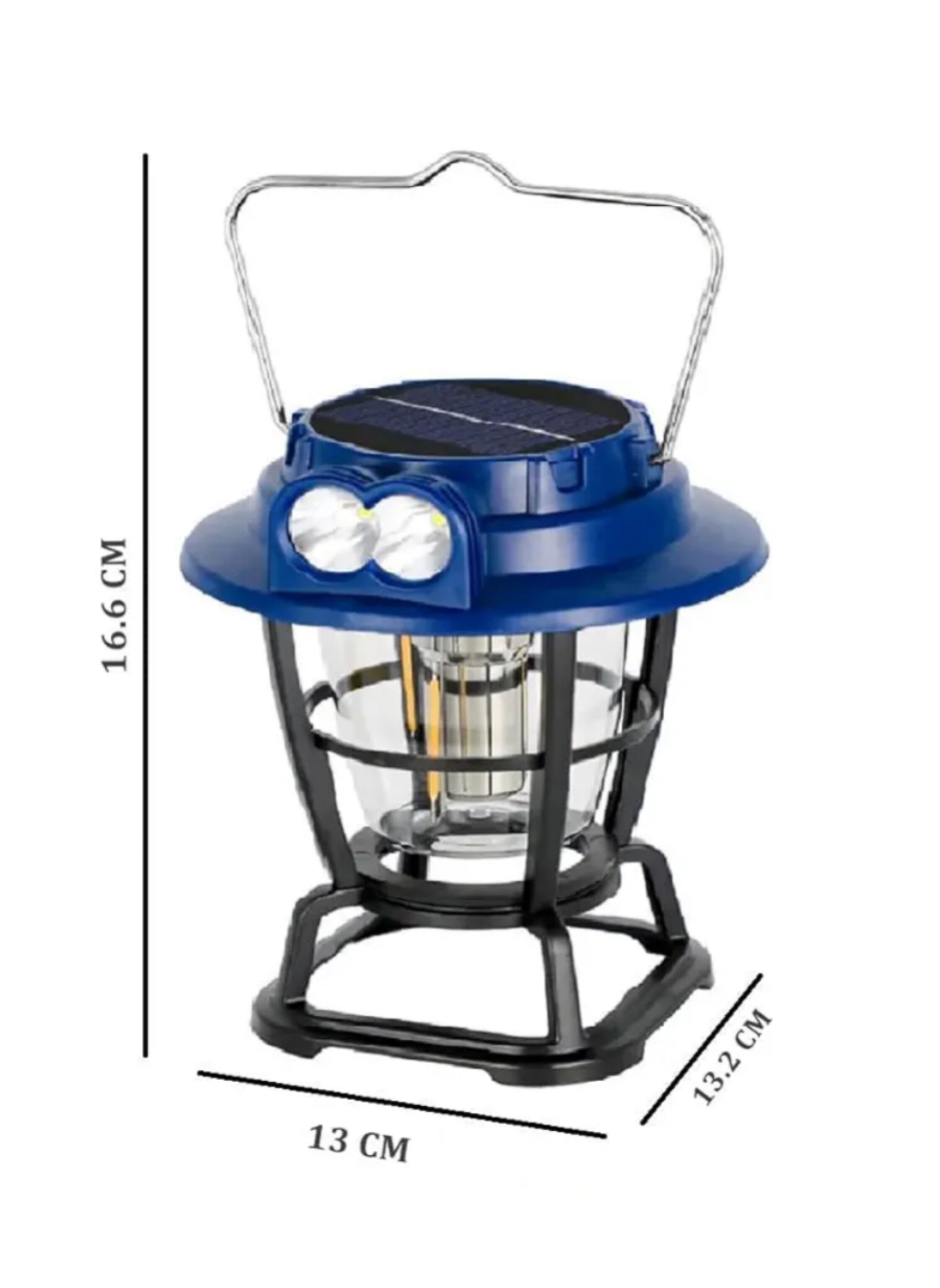 مصباح شمسي متعدد الوظائف مقاوم للماء 300 لومن محمول Multi Functional Waterproof 300 Lumen Solar Lamp Portable