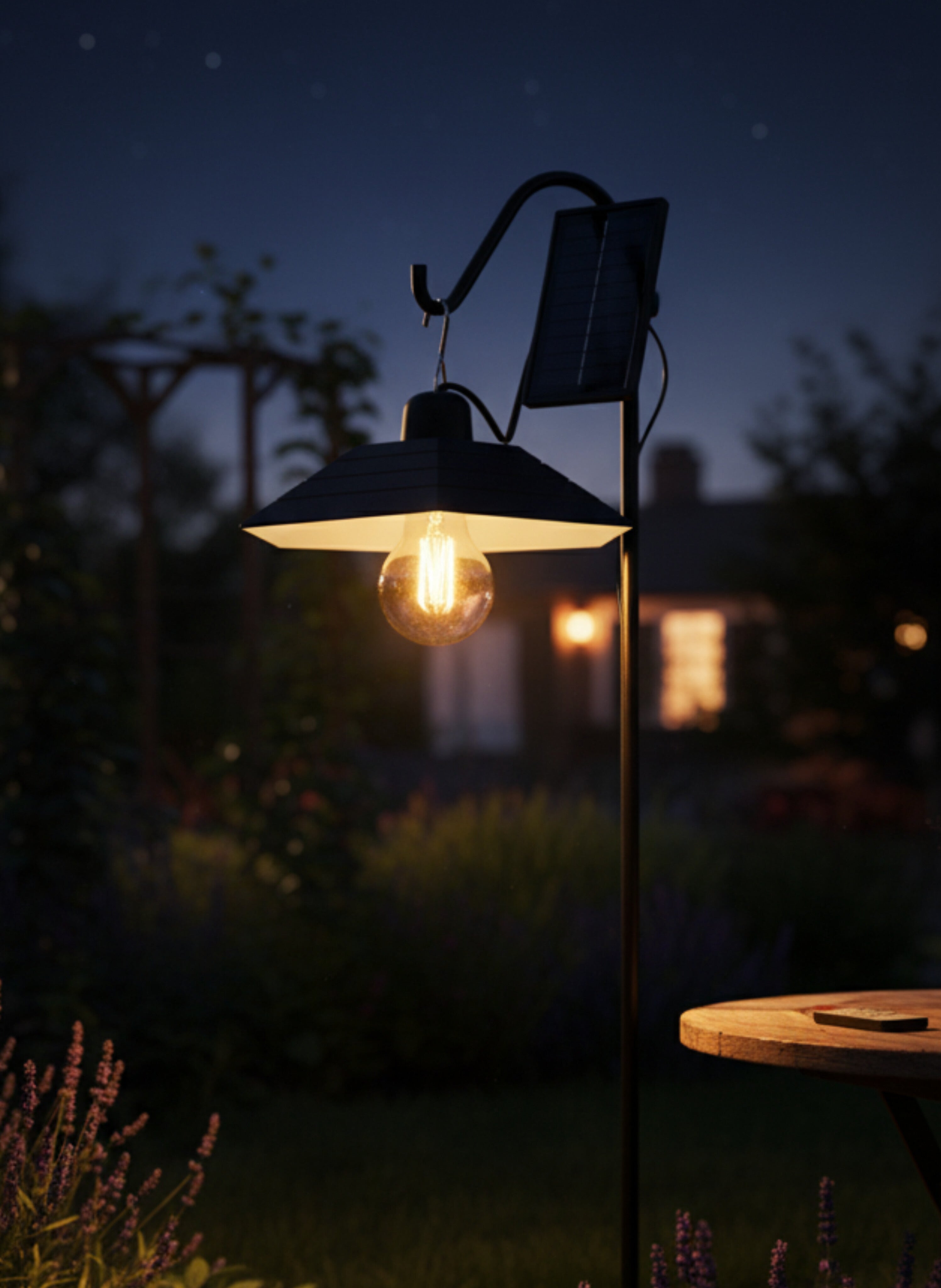 Solar Powered LED Flood Light Lamp with Solar Panel and Remote Control - Waterproof Outdoor Lighting for Gardens مصباح إضاءة LED كاشف بالطاقة الشمسية مع لوحة شمسية وجهاز تحكم عن بعد - إضاءة خارجية مقاومة للماء للحدائق والمخيمات