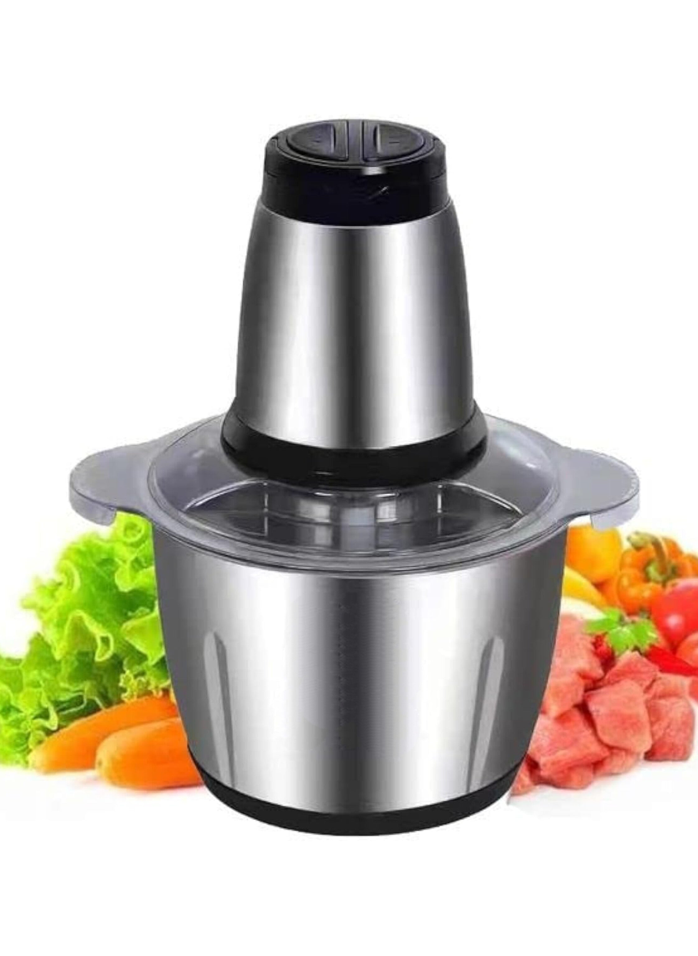 Package: Smart Thermos 2L with Temperature Display, Professional  Meat Grinder 5L Stainless Steel, and Mini Fan.بكج ترمس ذكي 2 لتر بشاشة عرض الحرارة، ومفرمة لحم كهربائية من الستانلس ستيل بسعة 5 لتر، ومروحة يد صغيرة .