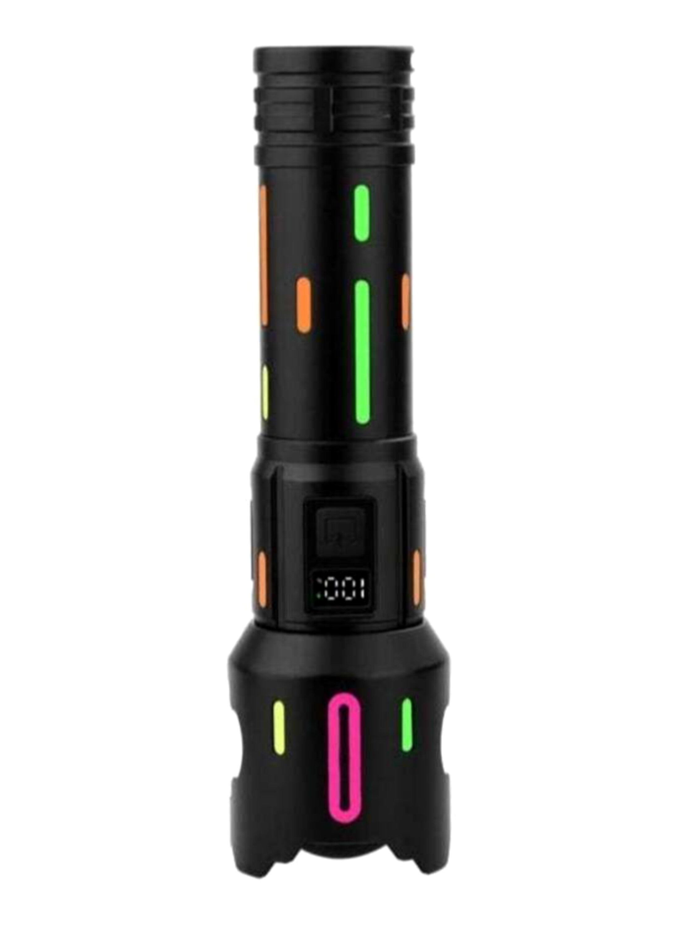 مصباح يدوي  فائق السطوع V5 LED مع بنك طاقة USB-C، وهيكل مضيء في الظلام، ومتانة مقاومة للماء بمعيار IPX6