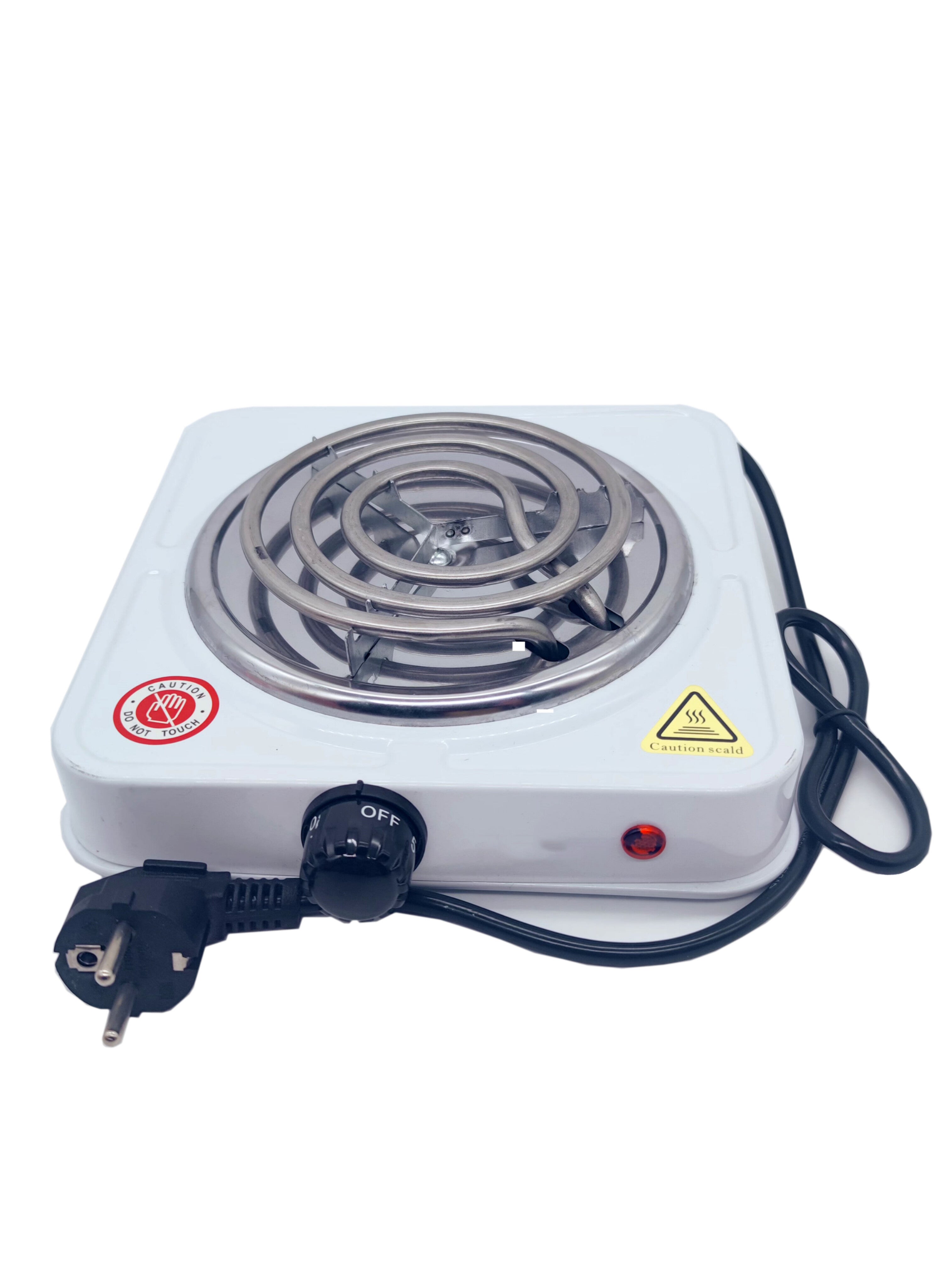 موقد كهربائي محمول بملف واحد - سخان قهوة وشاي ومطبخ صغير بإعدادات حرارة قابلة للتعديل Portable Single Coil Electric Hot Plate - Adjustable Heat Setting Coffee, Tea, and Small Kitchen Burner