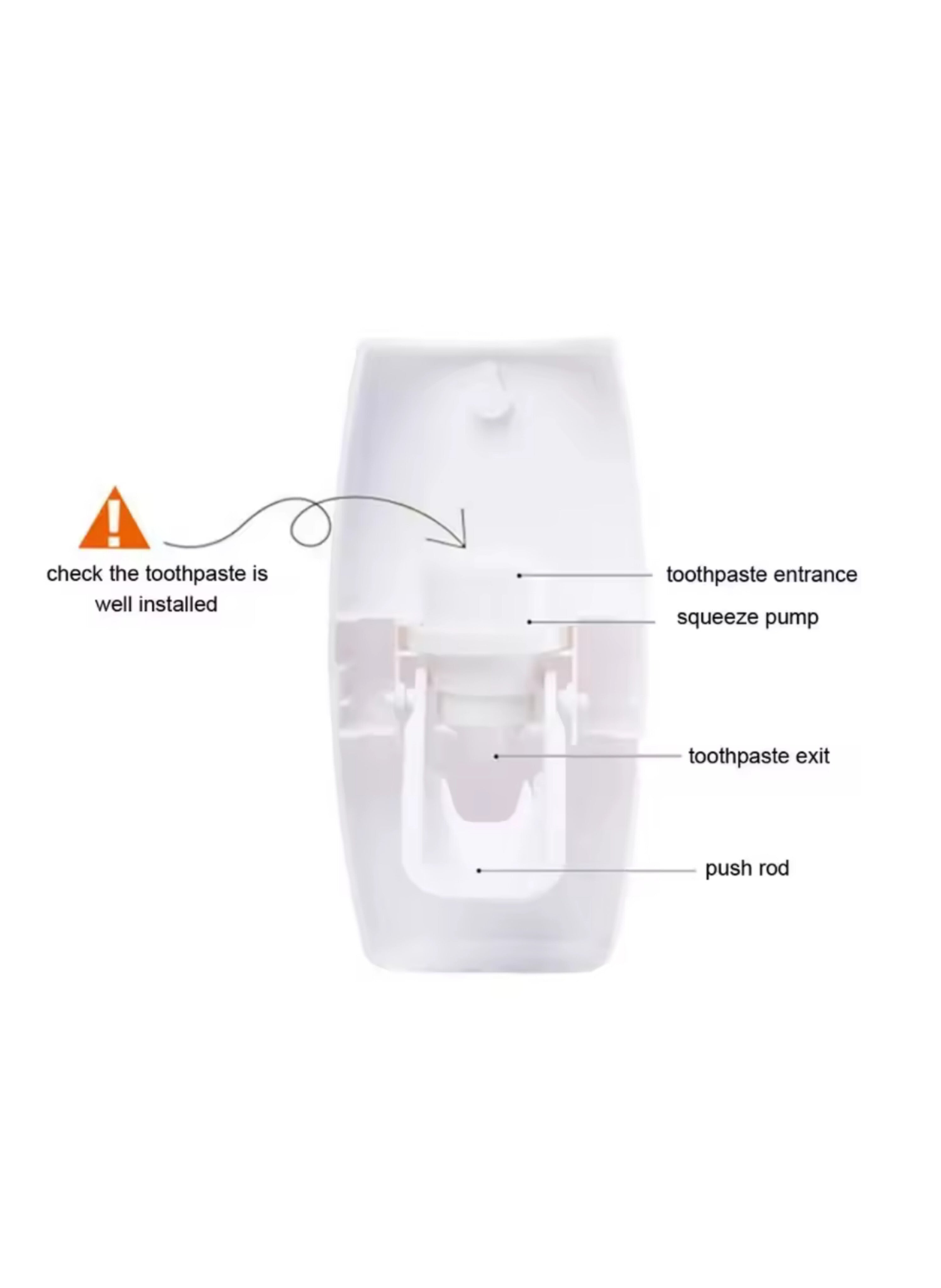 مجموعة موزع معجون أسنان أوتوماتيكي وحامل فرش أسنان جداري - منظم حمام وردي وأبيض يركب بدون ثقب ويتسع لخمسة فراشٍ Automatic Toothpaste Dispenser and Wall-Mounted Toothbrush Holder Set - Pink and White No-Drill Bathroom Organizer for Five Brushes