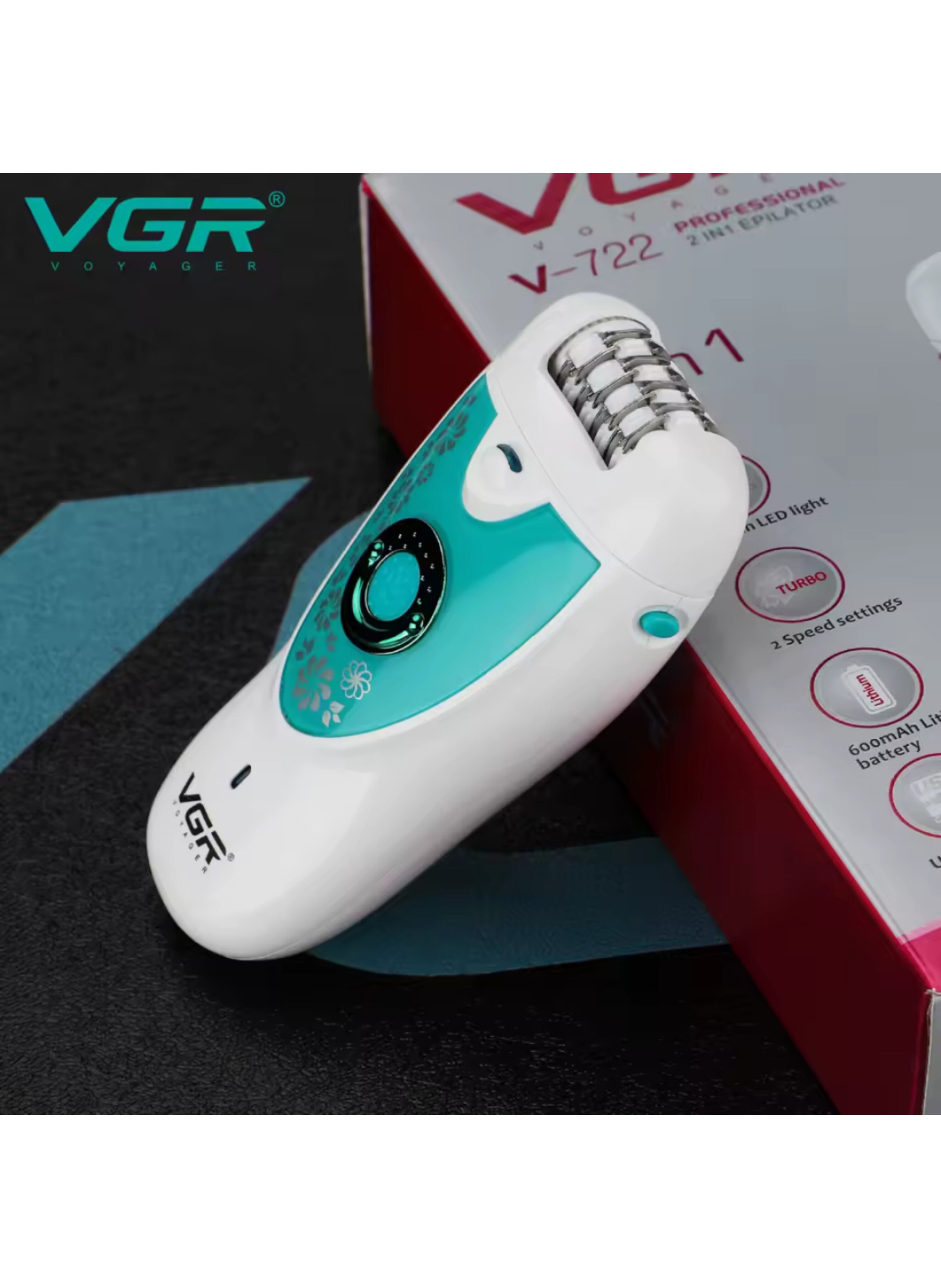 جهاز إزالة الشعر الكهربائي النسائي اللاسلكي القابل للشحن  Cordless Electric Epilator for Women, Rechargeable