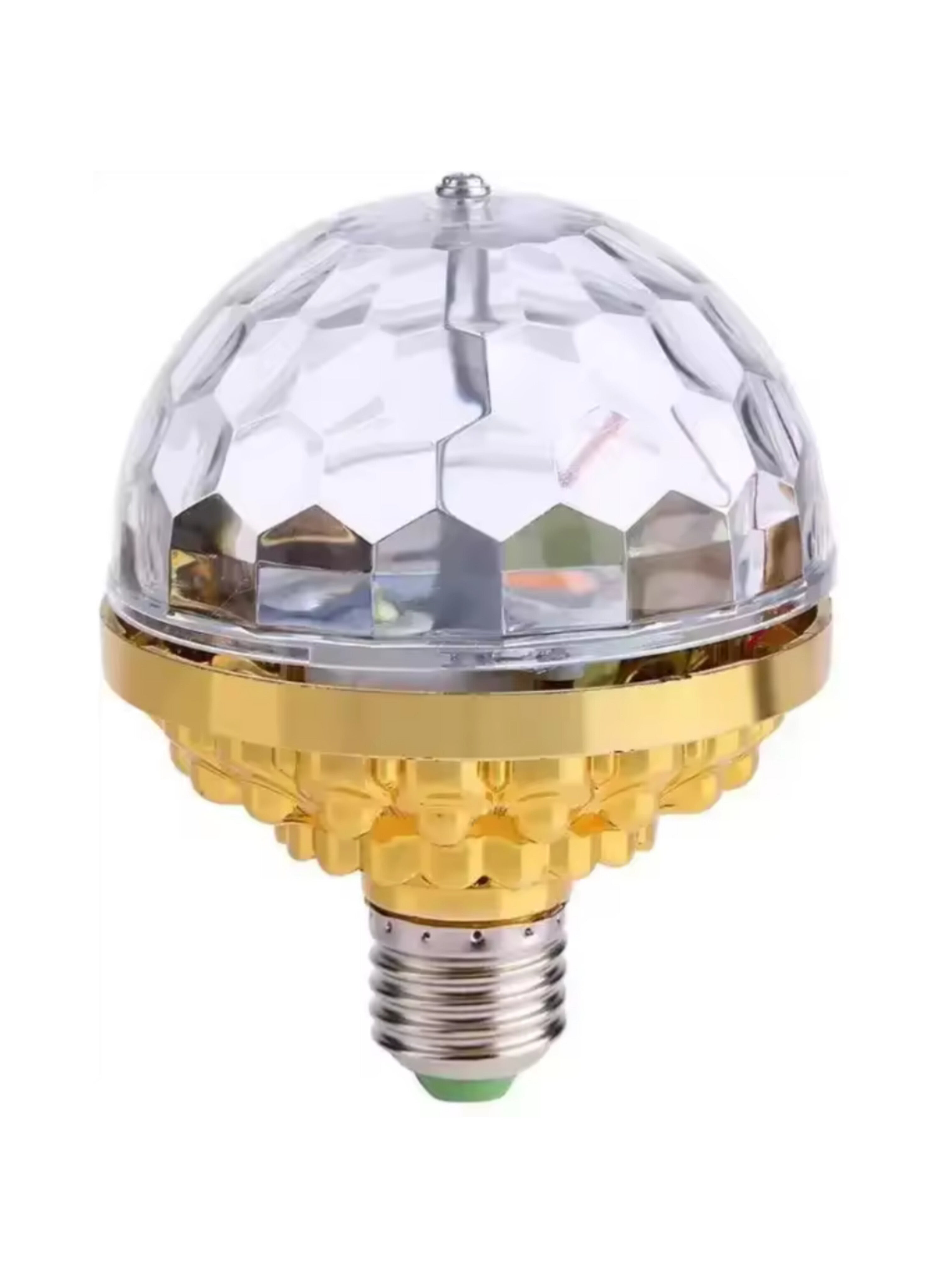 مصباح كرة ديسكو LED دوار تلقائي 360 درجة للحفلات المنزلية - ضوء ملون سحري كامل التغطية بمقبس E27 360 Degree Automatic Rotating LED Disco Ball Light for Home Parties - Full Color Magic Effect Lamp with E27 Socket