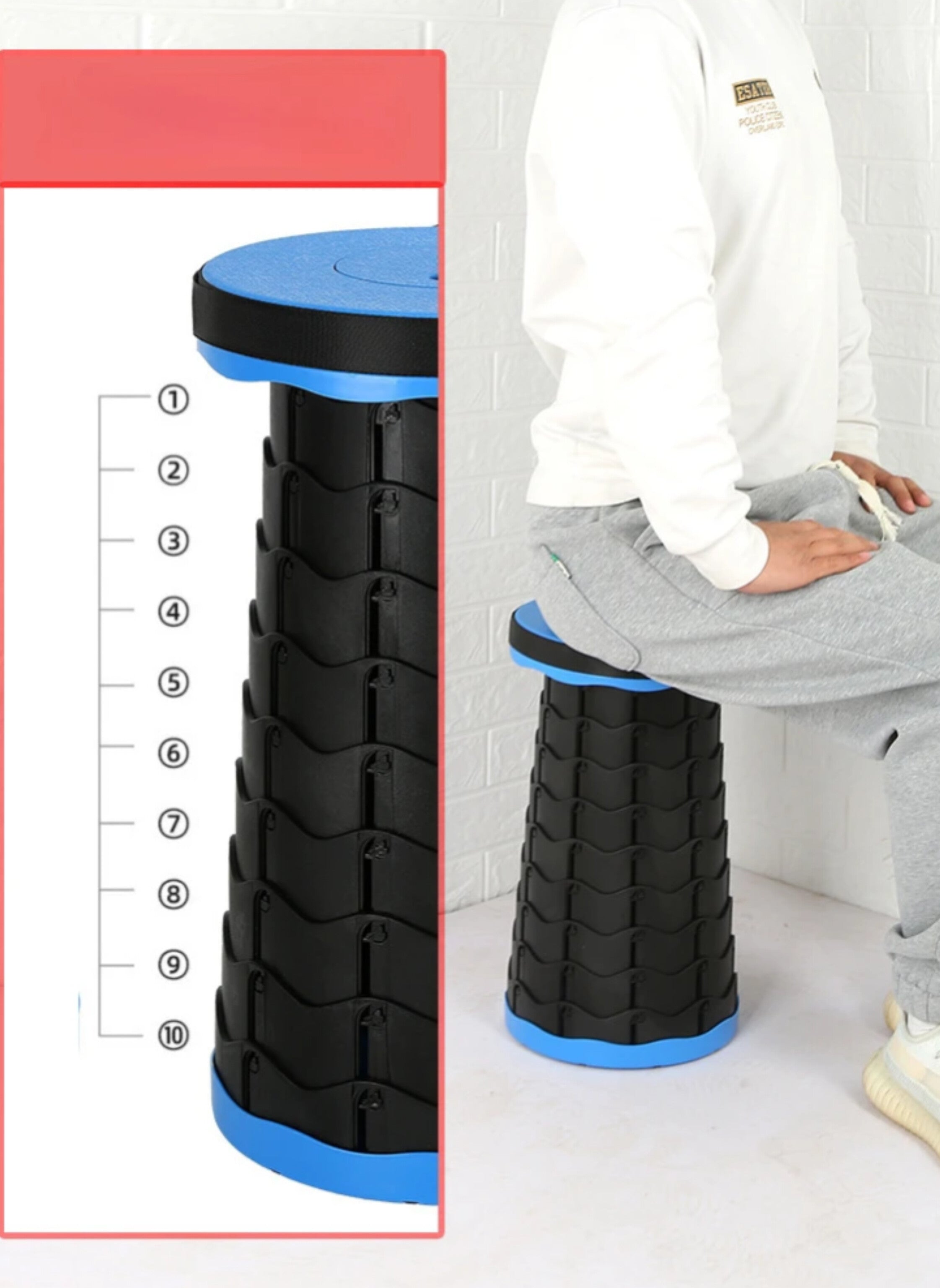 كرسي تمديد محمول قابل للطي ، كرسي تخييم قابل للتوسيع للمشي لمسافات طويلة ، كرسي قوي Portable Folding Extension Chair, Expandable Camping Chair for Hiking, Sturdy Chair