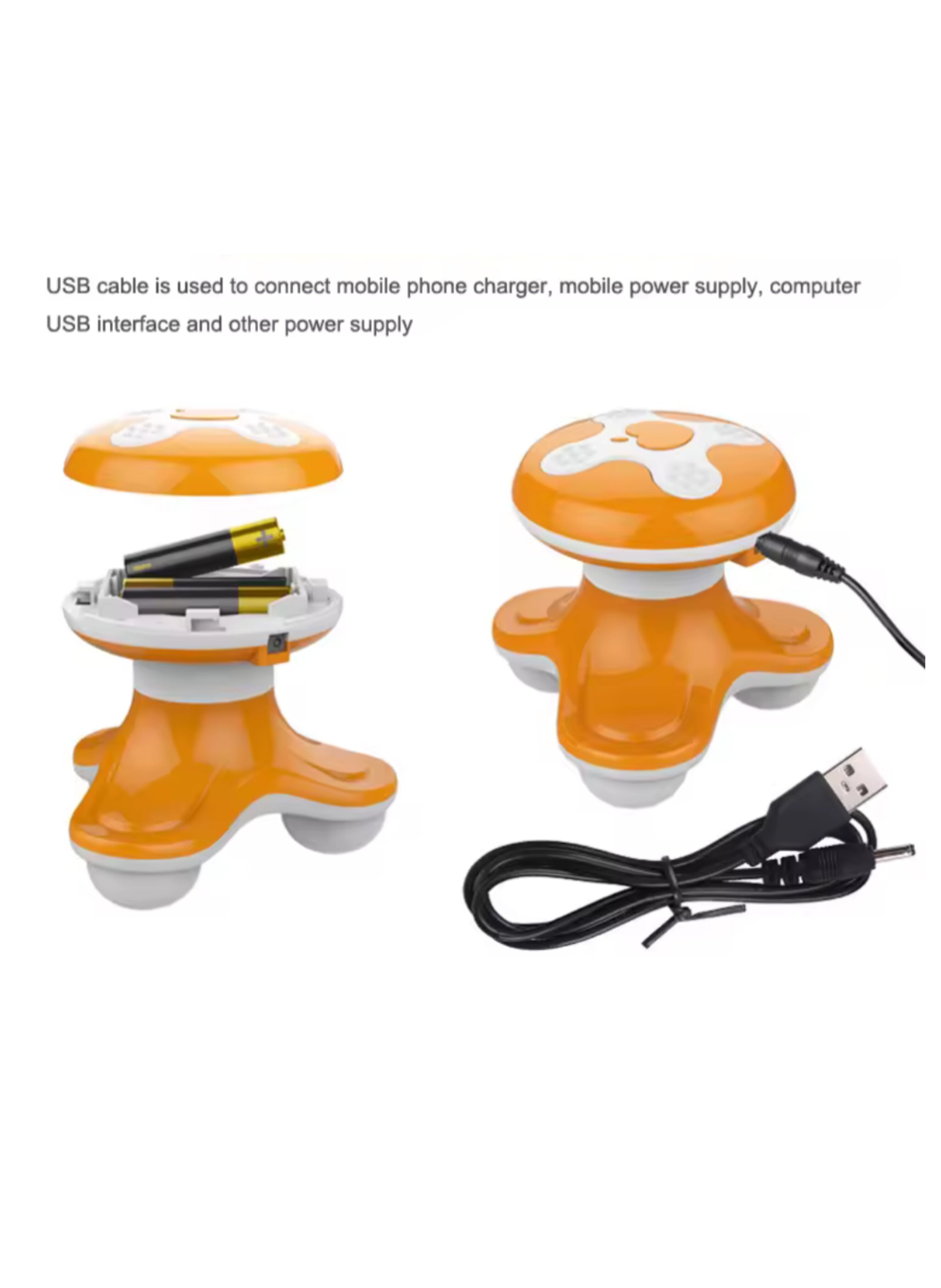 جهاز تدليك هزاز كهربائي محمول - مساجر للجسم والرأس يعمل بالبطارية بتصميم صغير ومريح بثلاث نقاط اتصال Portable Electric Vibration Massager - Battery-Operated Body and Head Massager with Compact Three-Point Ergonomic Design