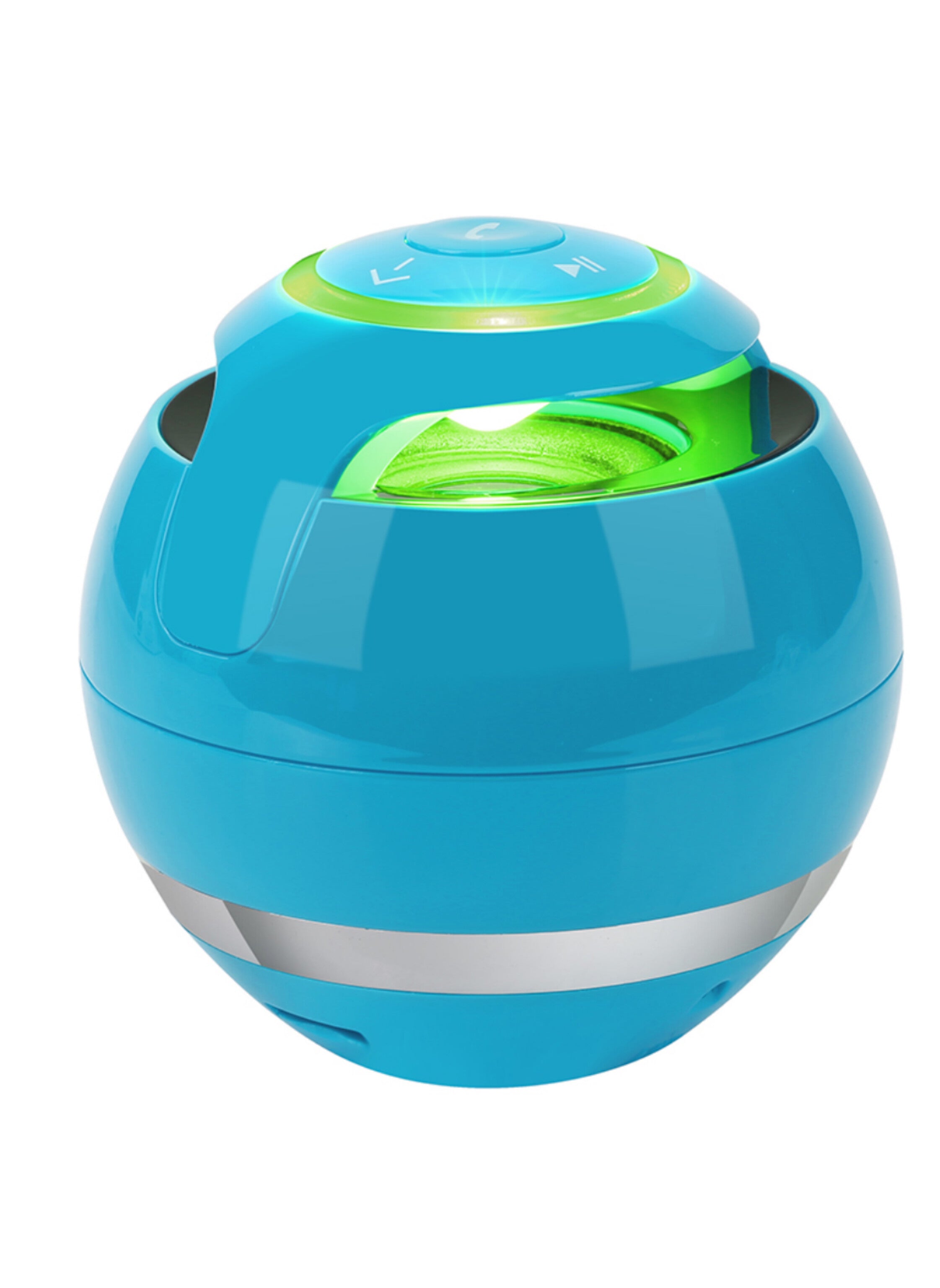 مكبر صوت شكل كرة  بلوتوث محمول متعدد الوظائف لون ازرق   Multifunctional Portable Bluetooth Ball Speaker, blue