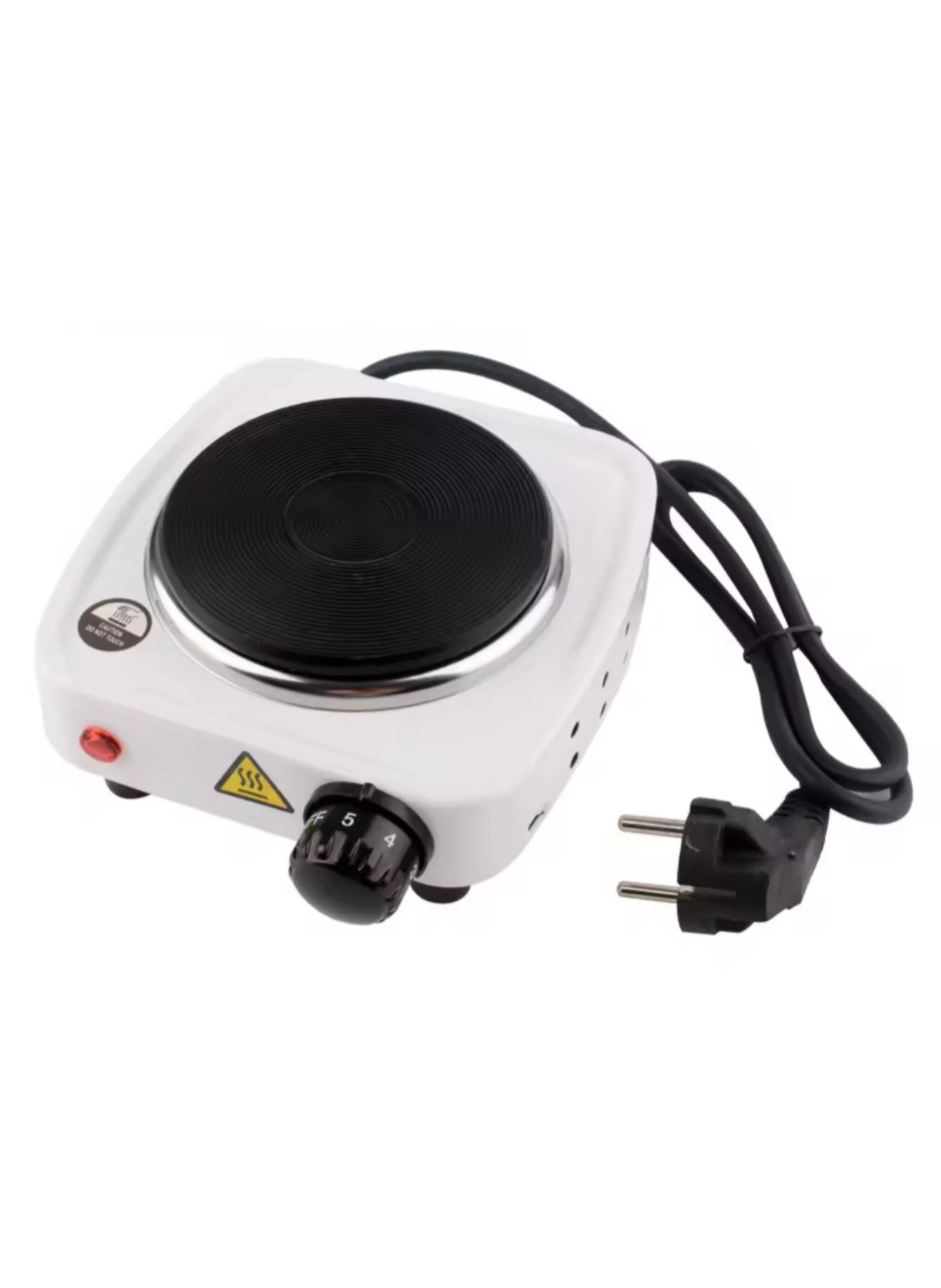 موقد كهربائي مسطح بـ 1000 واط - سخان سيراميك محمول للتسخين السريع م 1000 Watt Single Solid Electric Hot Plate - Portable Ceramic Heater with Fast Heating and Automatic Temperature Controlع تحكم حراري أوتوماتيكي