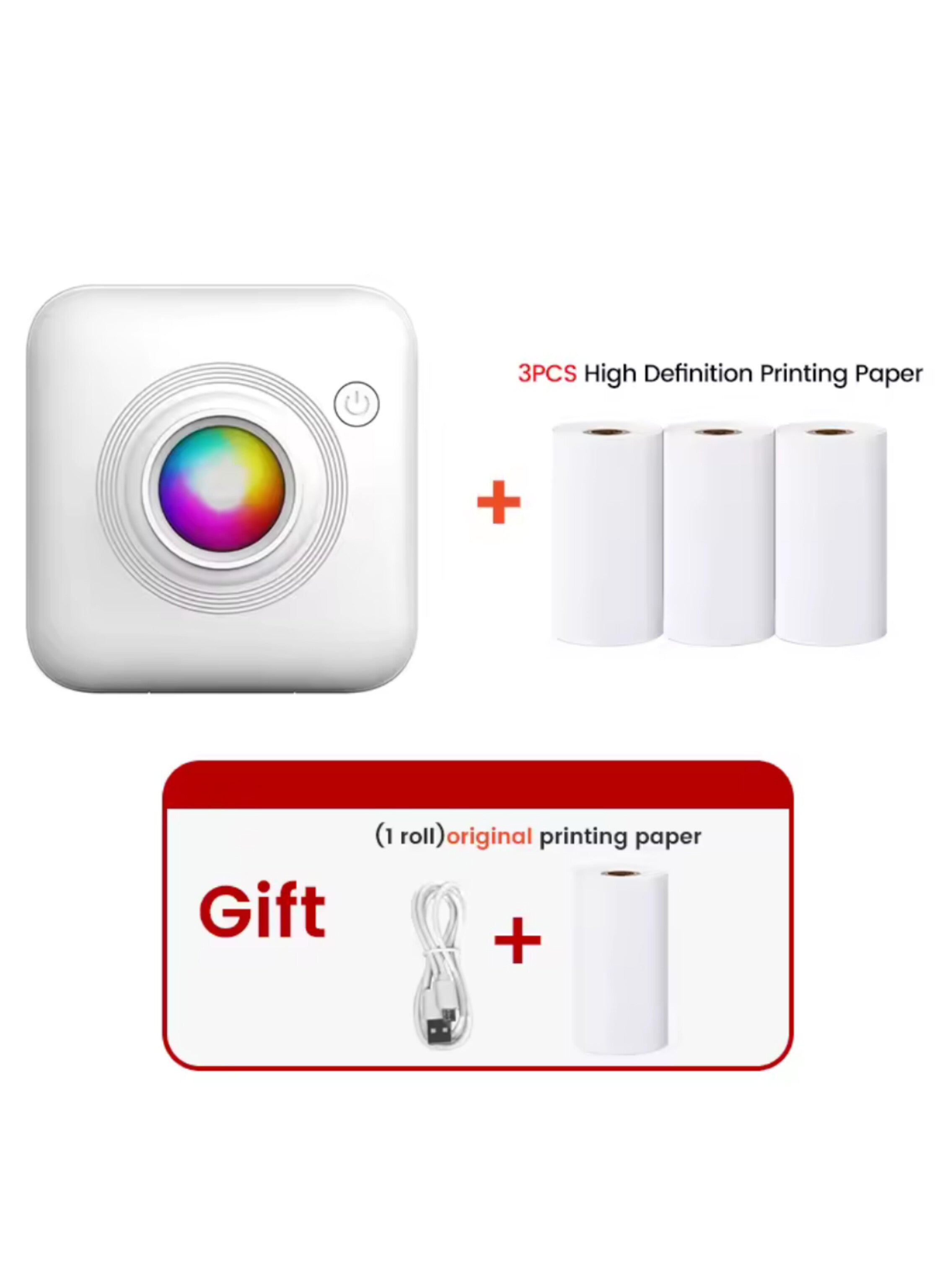 طابعة نوت بادي ميني المحمولة X3،  طباعة، طابعة حرارية بلوتوث ذكية بدون حبر  Mini Portable Printer X3, Print Pod, Bluetooth Smart Pocket Inkless Thermal Printer