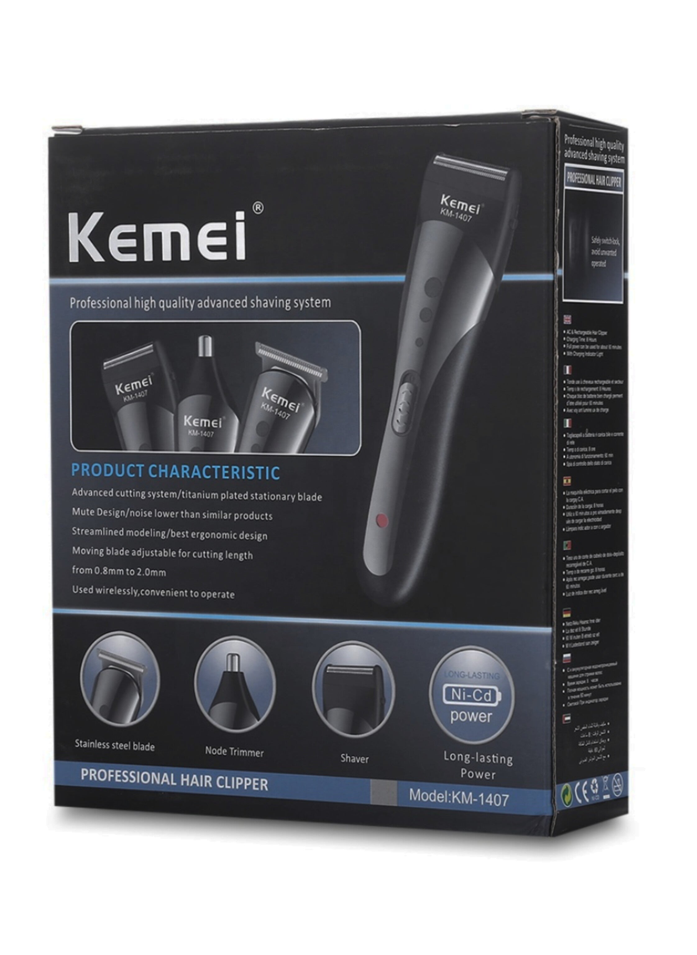 3-in-1 Rechargeable Hair, Beard & Nose Trimmer – Multi-Functional Grooming Kit with 4 Guide Combs, Corded & Cordless Use, Long Battery Life