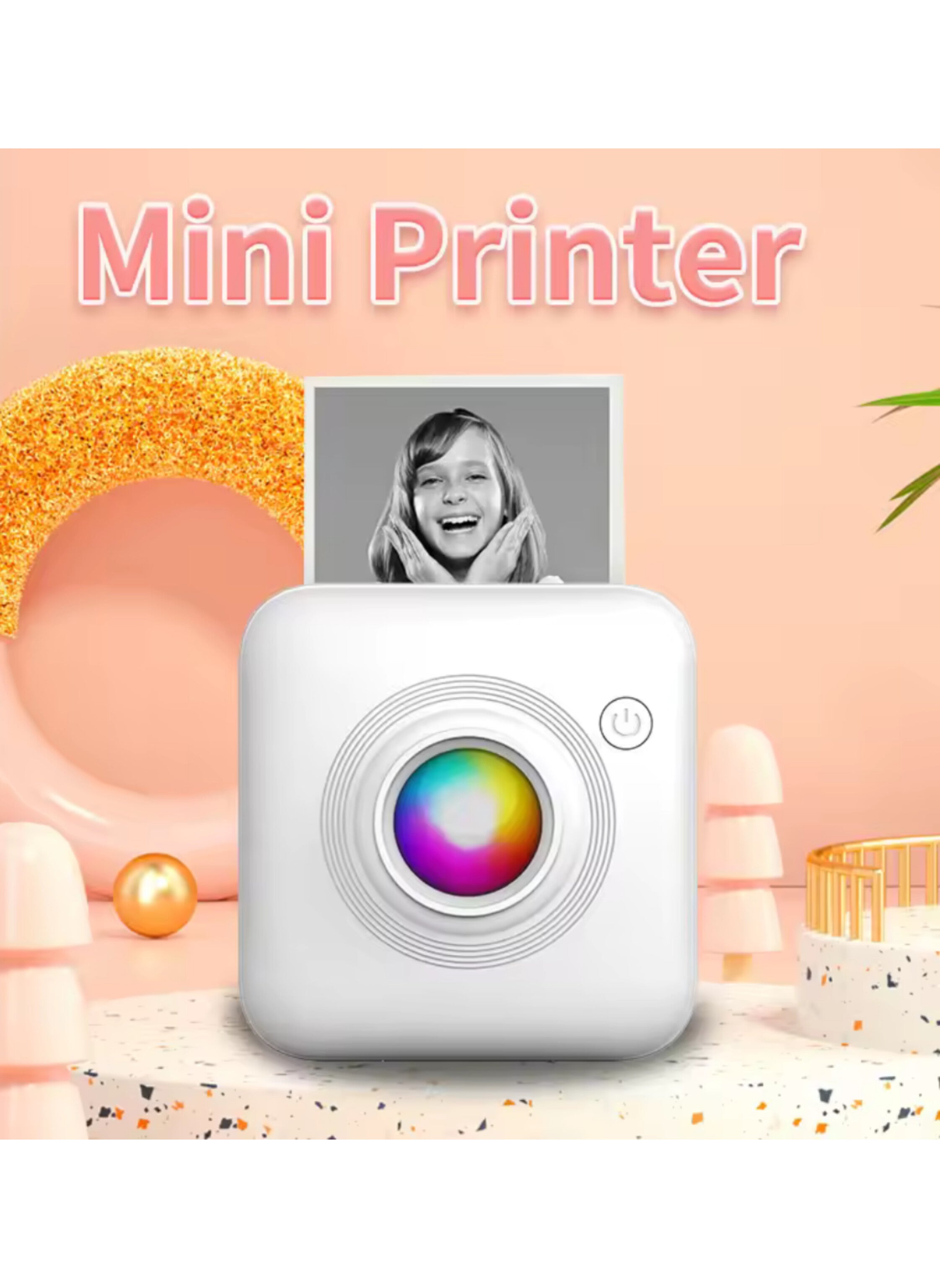 طابعة نوت بادي ميني المحمولة X3،  طباعة، طابعة حرارية بلوتوث ذكية بدون حبر  Mini Portable Printer X3, Print Pod, Bluetooth Smart Pocket Inkless Thermal Printer