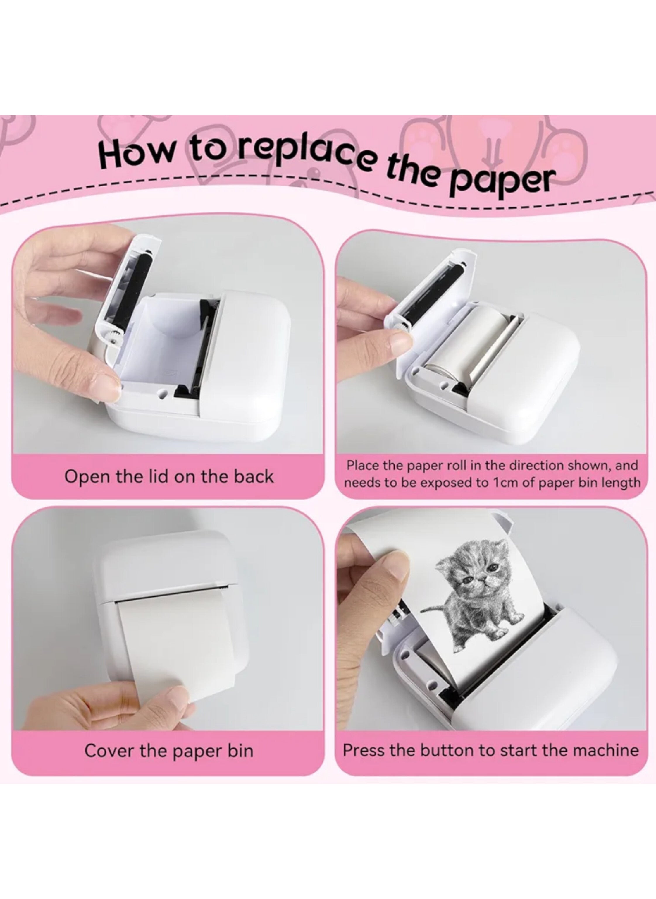 طابعة نوت بادي ميني المحمولة X3،  طباعة، طابعة حرارية بلوتوث ذكية بدون حبر  Mini Portable Printer X3, Print Pod, Bluetooth Smart Pocket Inkless Thermal Printer