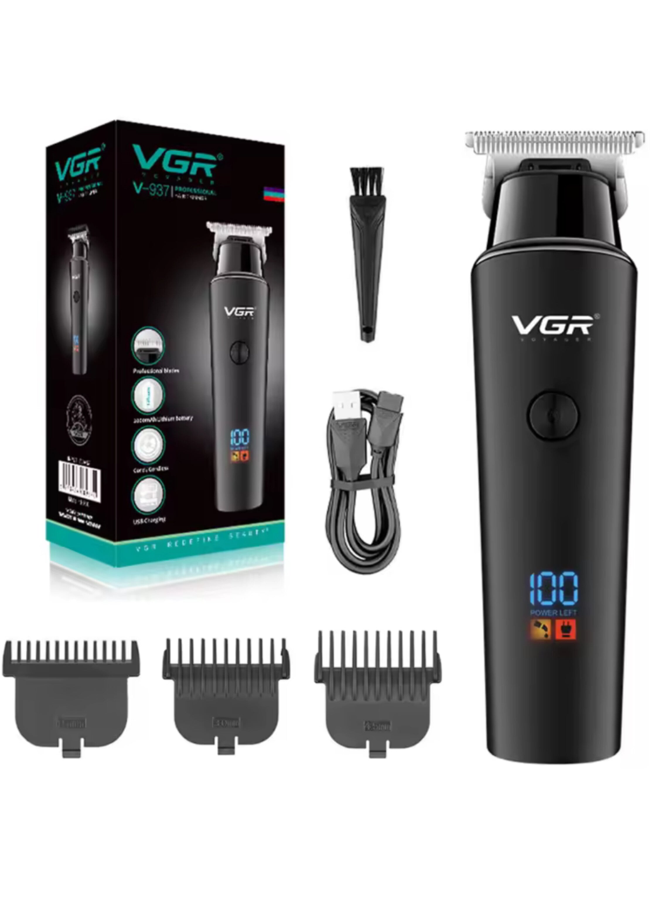 ماكينة حلاقة الشعر الاحترافيةVGR V-937 لاسلكية VGR V-937 Professional Hair Trimmer cordless