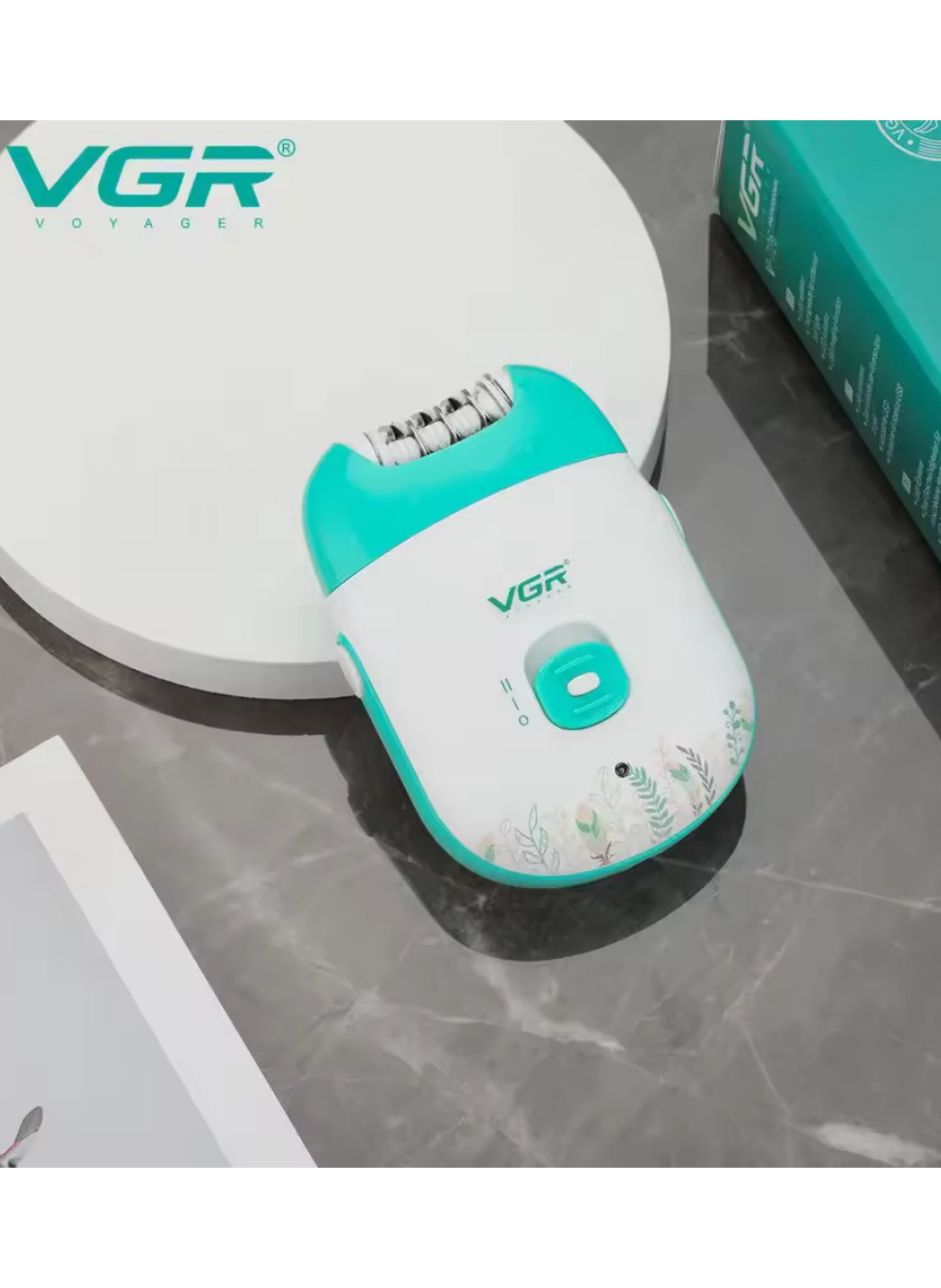 مزيل شعر كهربائي احترافي للنساء قابل لإعادة الشحن - آلة نزع الشعر الوجه والساقين والجسم بالكامل بسرعتين وشاحن USB Professional Rechargeable Electric Epilator for Women - Two-Speed Hair Removal Machine for Face, Legs, and Full Body with USB Charging