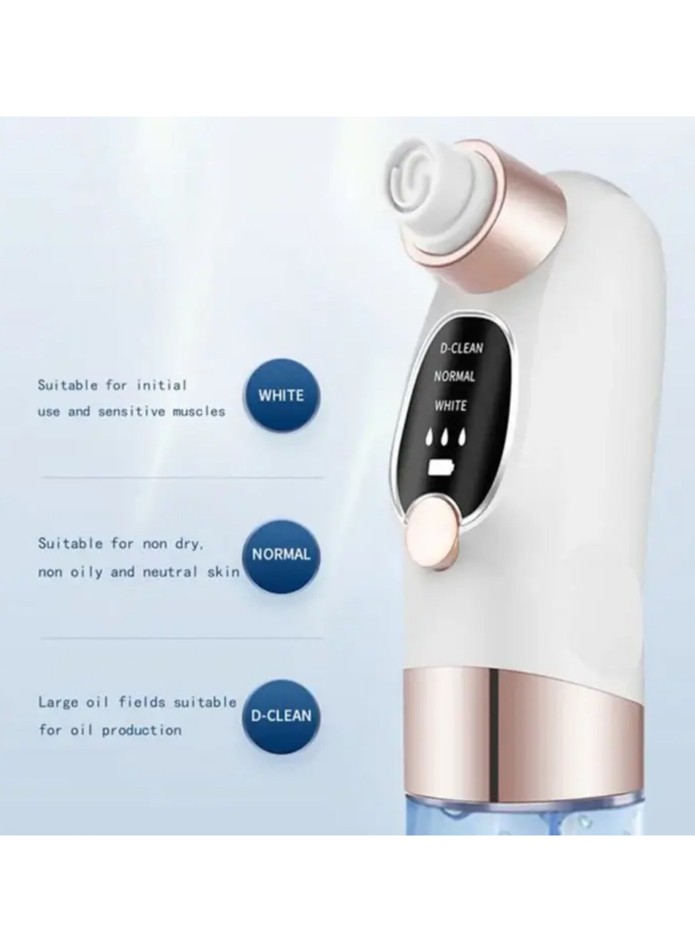Blackhead Remover Facial Cleansing Device, Deep Cleansing and Blackhead Removal Water Cycle System, 3 Suction Levels Pore Cleansing جهاز تنظيف الوجه مزيل الرؤوس السوداء، نظام دورة المياه للتنظيف العميق وإزالة الرؤوس السوداء، 3 مستويات للشفط تنظيف المسام