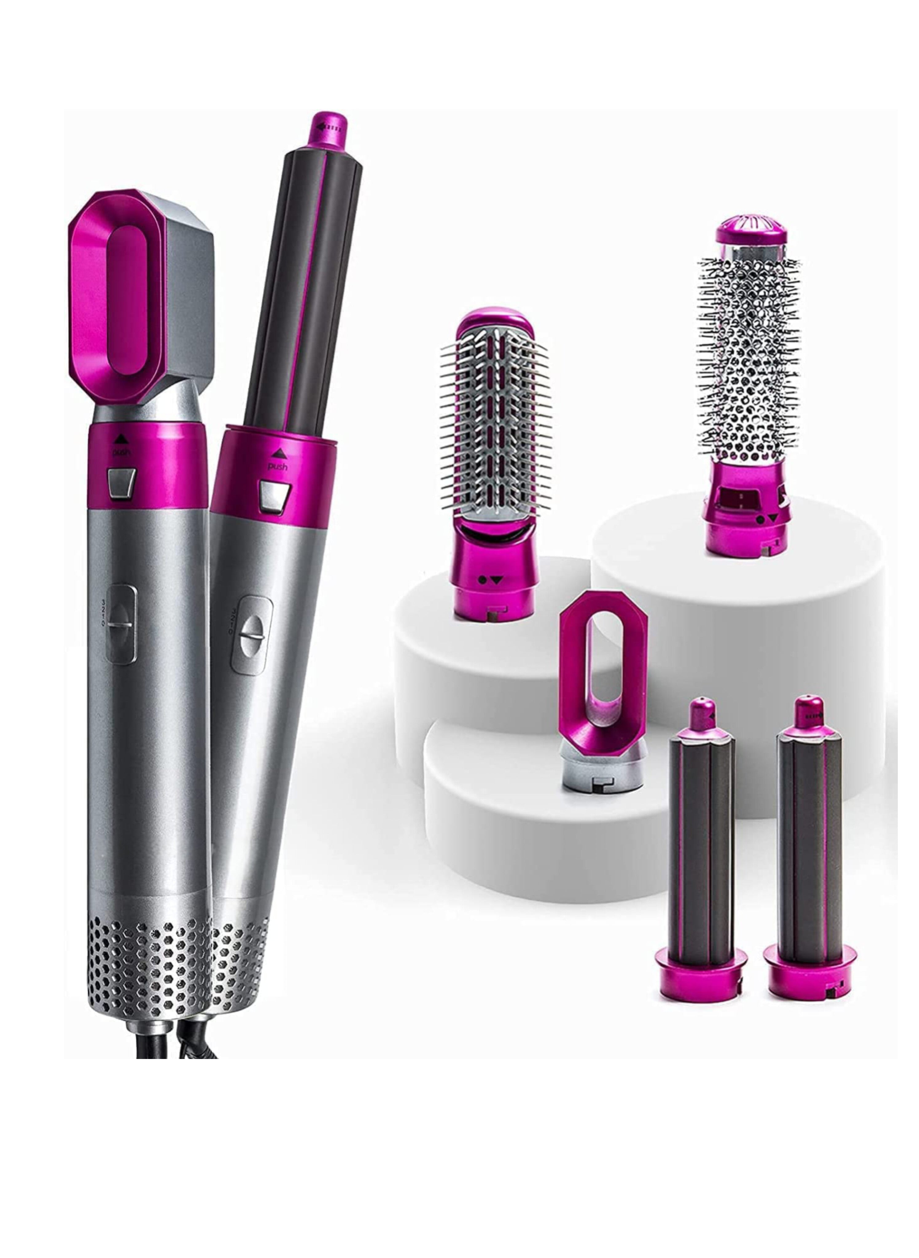 مجموعة تصفيف الشعر الاحترافية 5 في 1: أداة واحدة لجميع احتياجات تصفيفك *Professional 5-in-1 Hair Styling Set: One Tool for All Your Styling Needs*