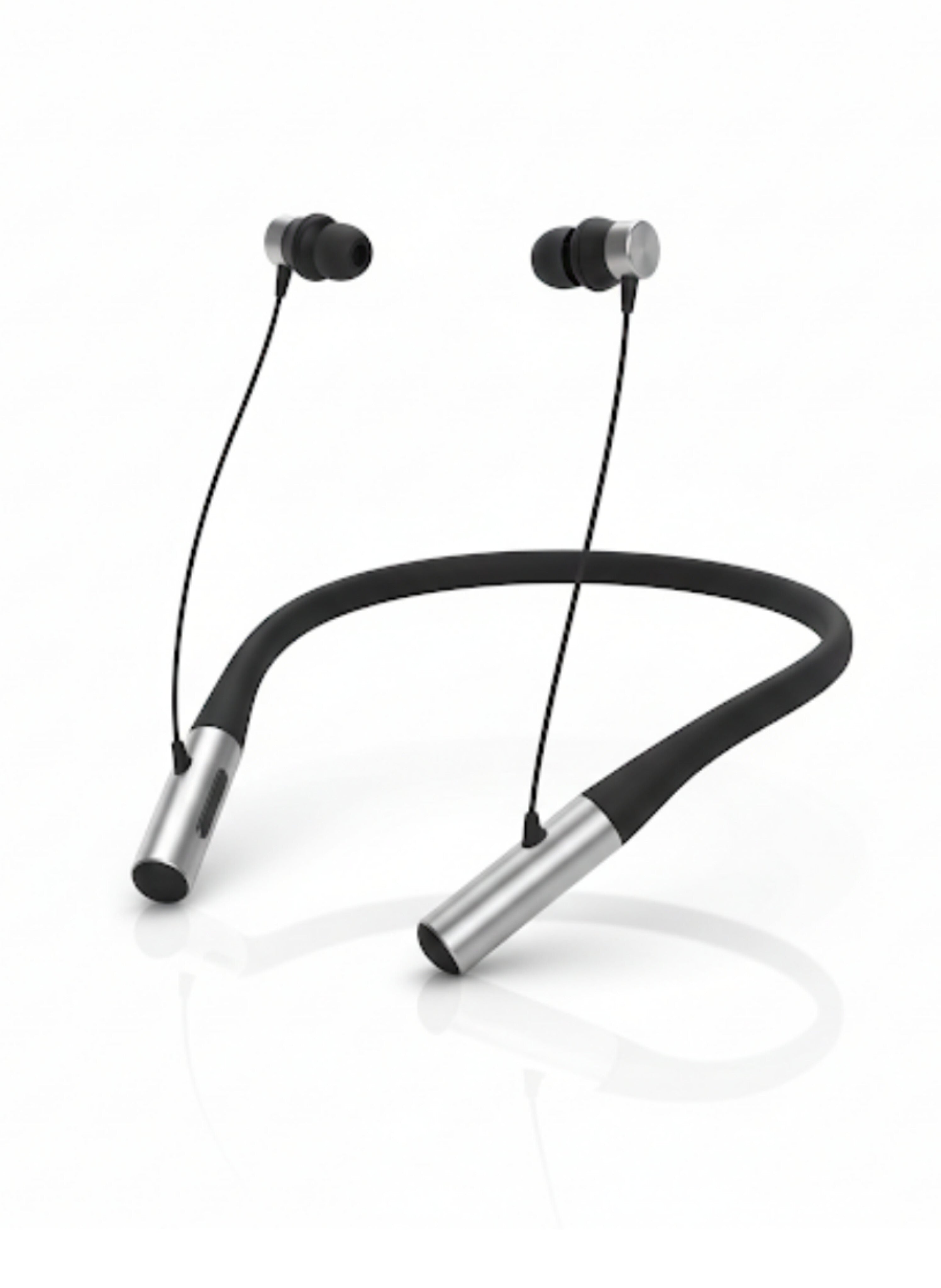 سماعات رقبة بلوتوث لاسلكية  مع تقنية إلغاء الضوضاء النشط (ANC) ووقت استعداد يصل إلى 500 ساعة. Wireless Bluetooth Neckband Headphones  Active Noise Cancellation (ANC) Technology and Up to 500 Hours Standby Time.