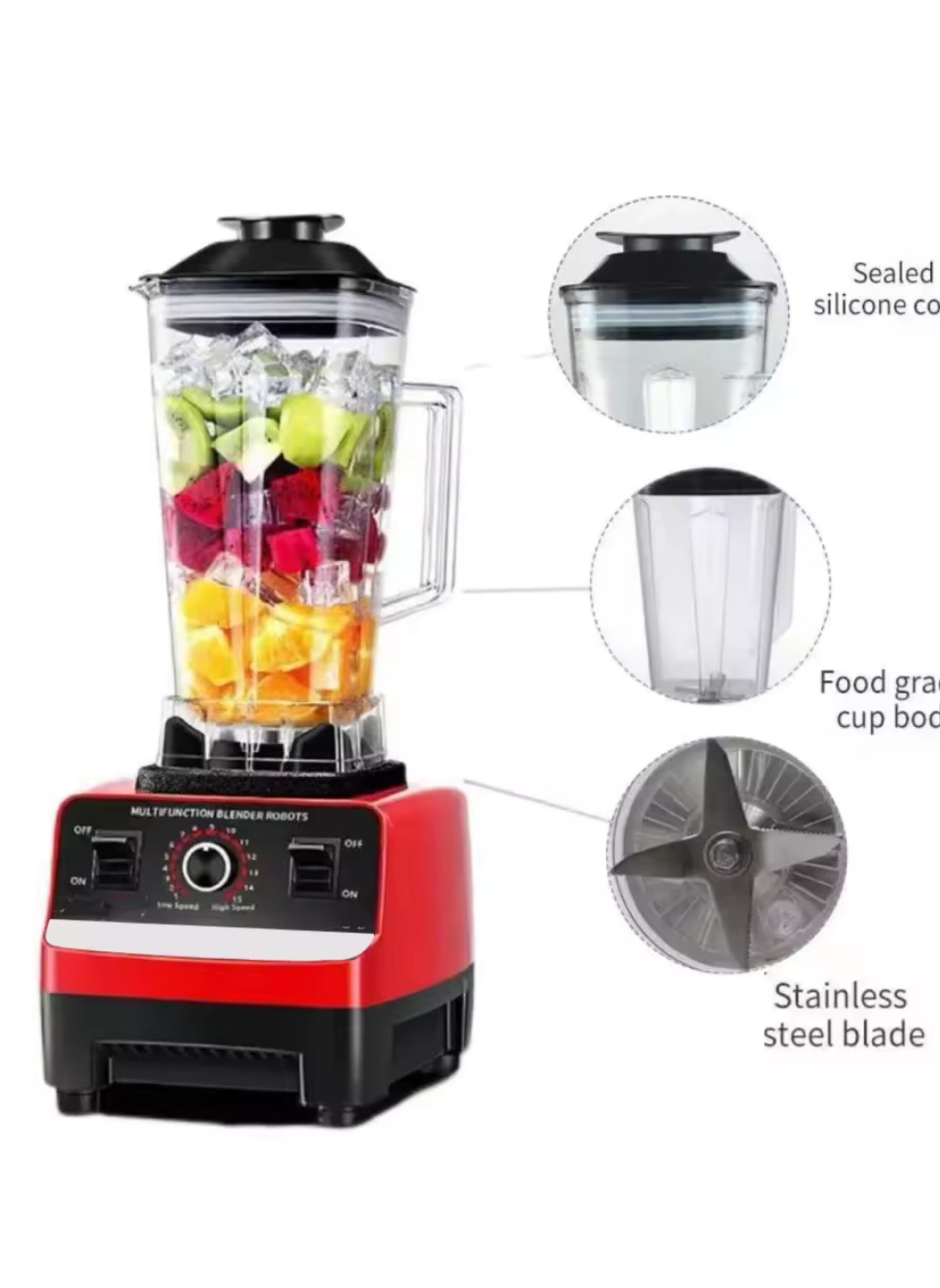 Complete kitchen package: blender with grinder, water boiler, and citrus juicer 