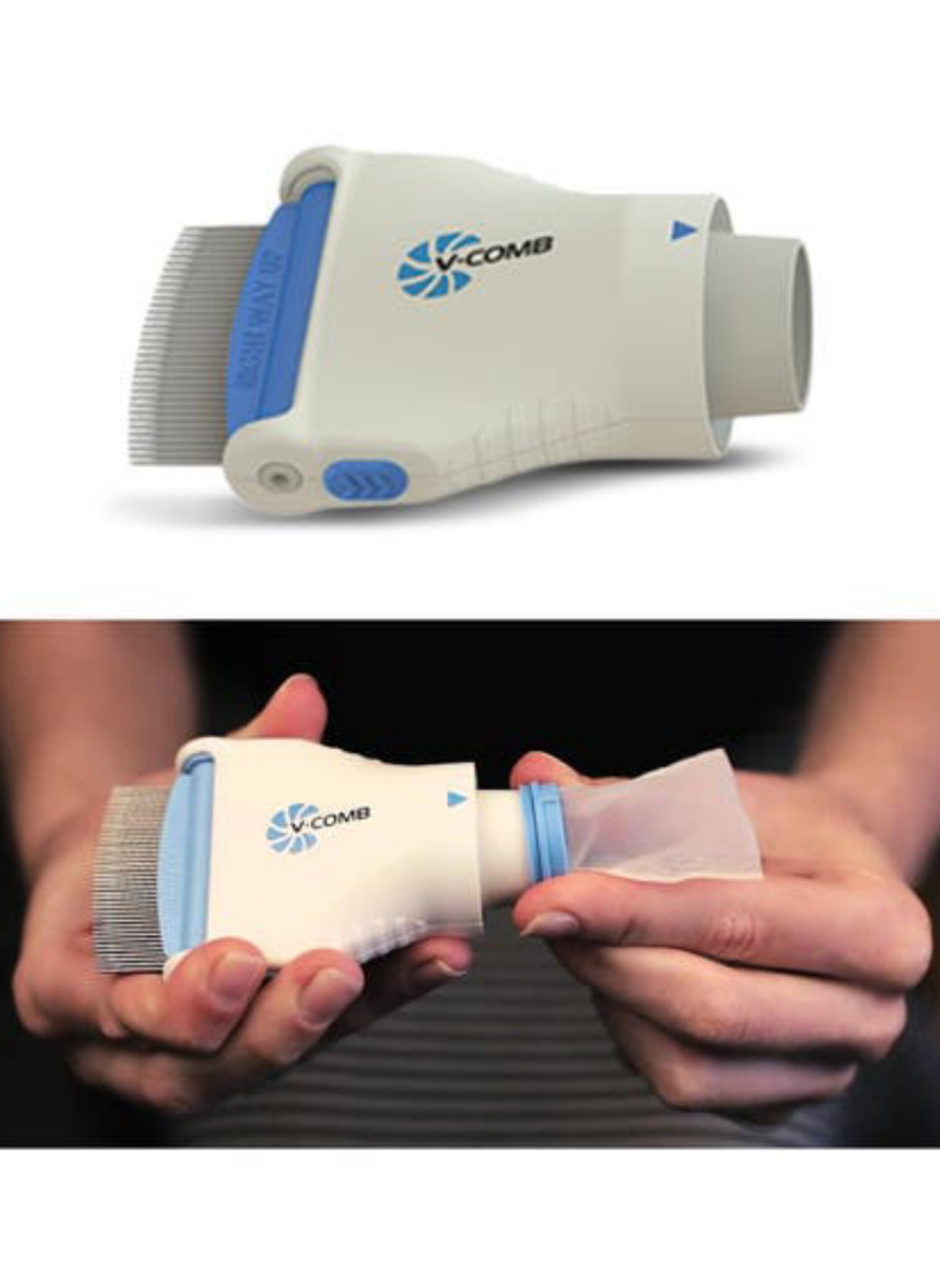 جهاز كهربائي V-Comb الاحترافي لإزالة القمل والصئبان Electric V-Comb Professional Lice & Nit Remover