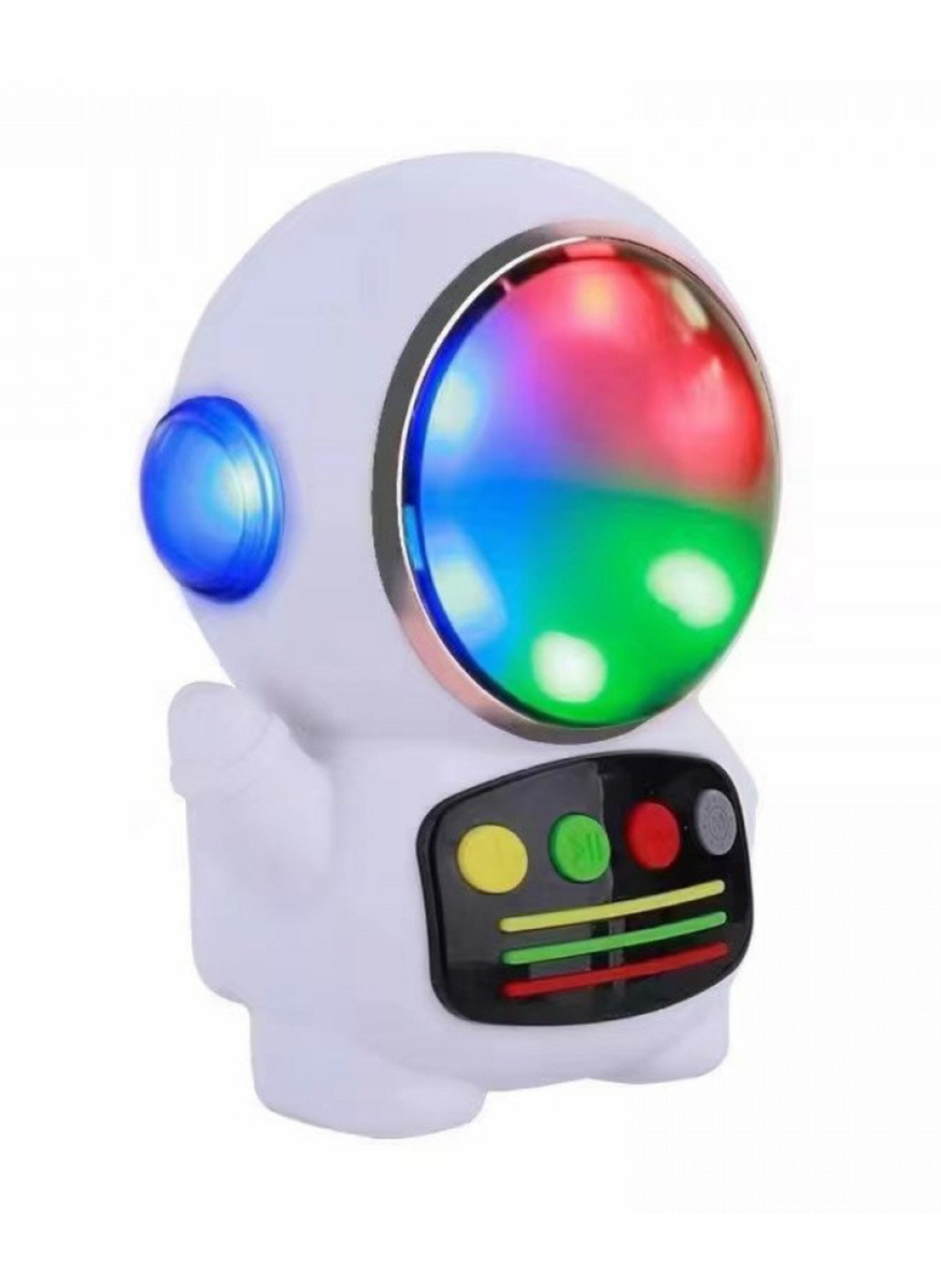 سماعة بلوتوث محمولة بتصميم رائد فضاء LED مع بطارية تدوم 12+ ساعة وميكروفون مدمج وراديو FM Portable Bluetooth Speaker with LED Astronaut Design, 12+ Hour Battery Life, Built-in Microphone, and FM Radio