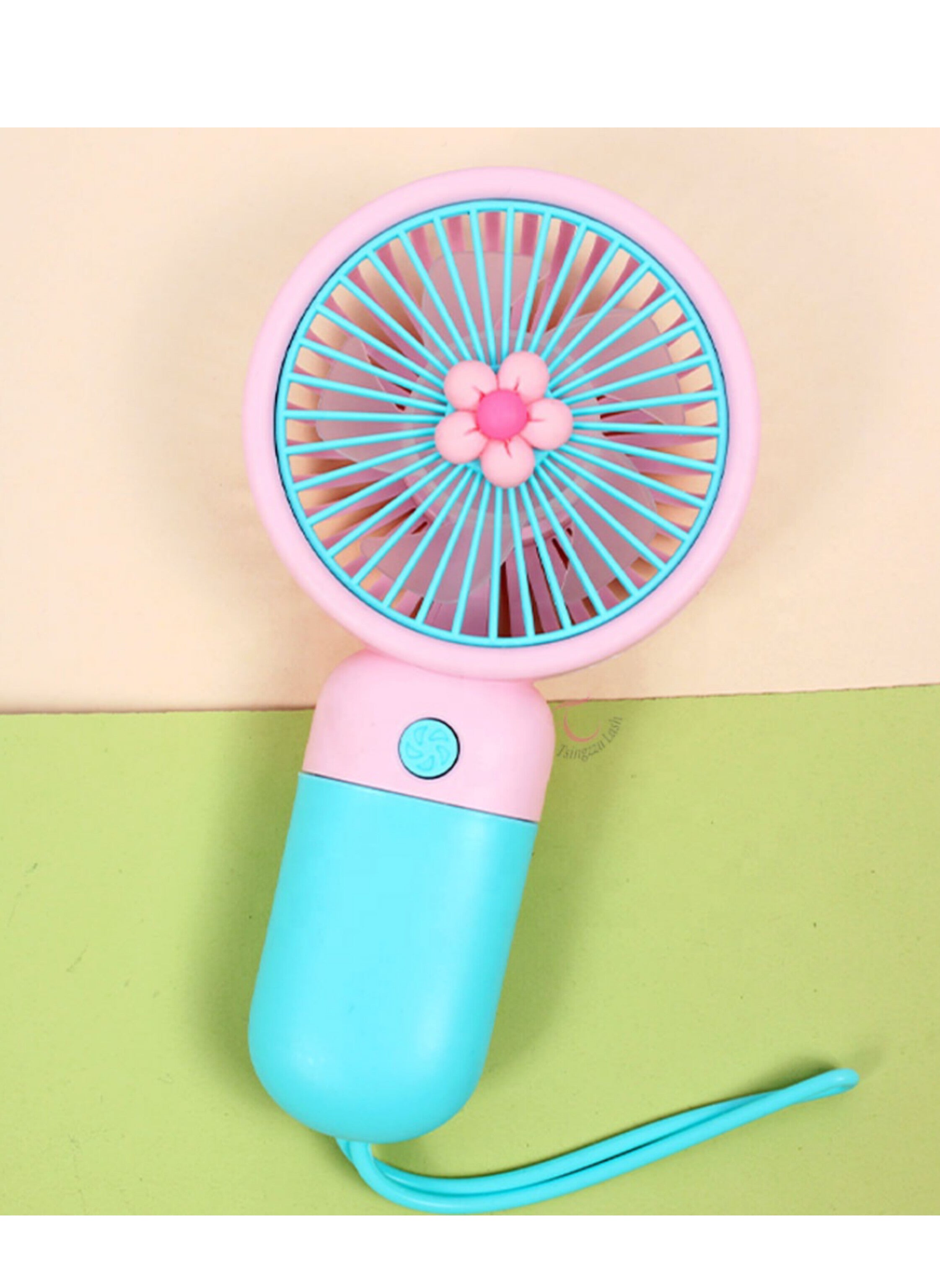 Mini Portable USB Rechargeable Handheld Fan - Instant Cooling for Home, Office, Travel, & Outdoor Activities (Blue Color)مروحة يد صغيرة محمولة قابلة للشحن USB - تبريد فوري للمنزل، المكتب، السفر، والأنشطة الخارجية (لون أزرق)