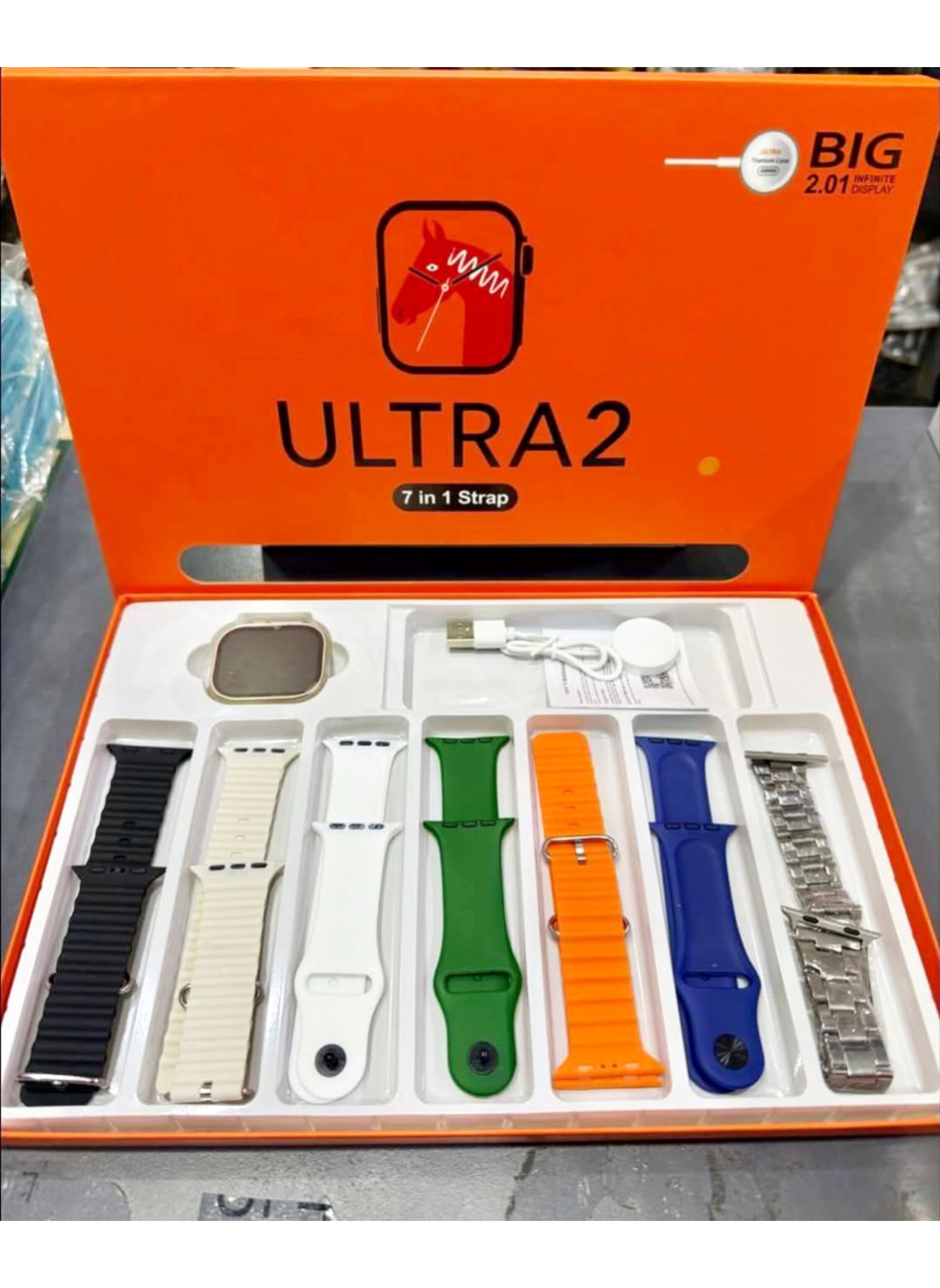 ساعة ذكية أنيقة للرجال والنساء وشحن لاسلكي و7 أساور قابلة للتبديل Elegant Smart Watch for Men & Women , Wireless Charging & 7 Interchangeable Straps