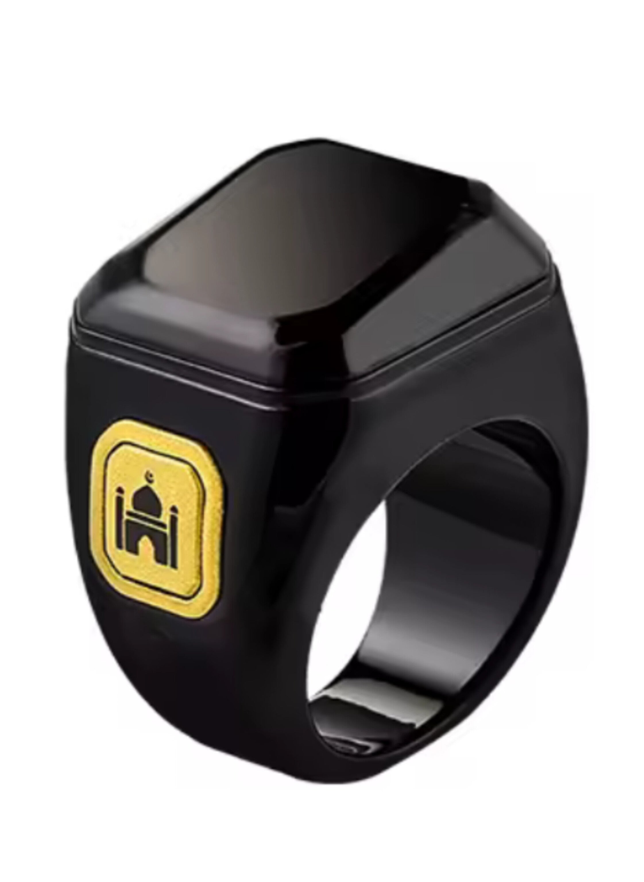 خاتم الذكر الذكي المتكامل 22 مم: عداد تسبيح، تذكير صلاة، اتصال بلوتوث وشاشة OLED 22mm Integrated Smart Dhikr Ring: Tasbih Counter, Prayer Reminder, Bluetooth, & OLED Display