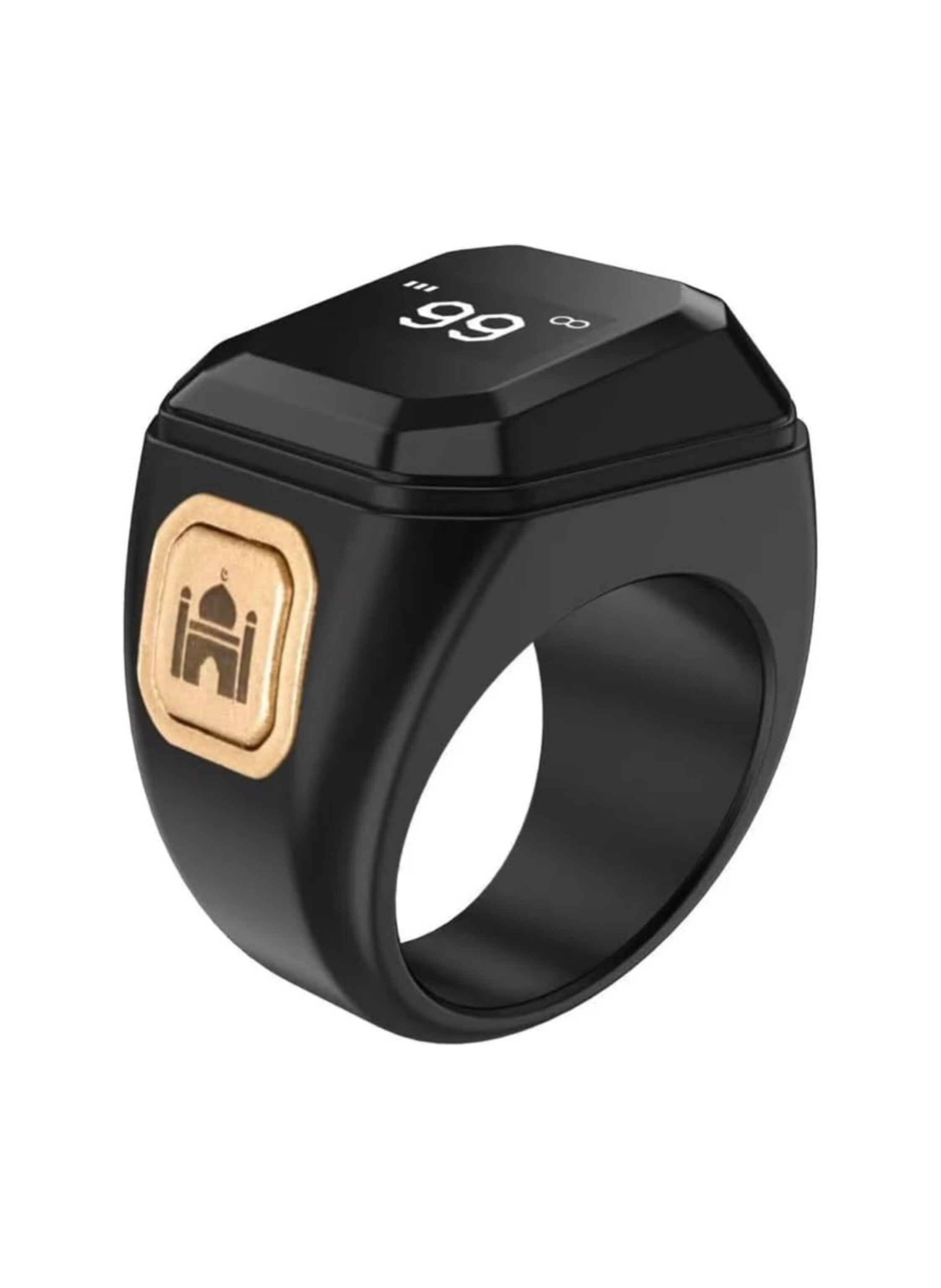 خاتم الذكر الذكي المتكامل 22 مم: عداد تسبيح، تذكير صلاة، اتصال بلوتوث وشاشة OLED 22mm Integrated Smart Dhikr Ring: Tasbih Counter, Prayer Reminder, Bluetooth, & OLED Display
